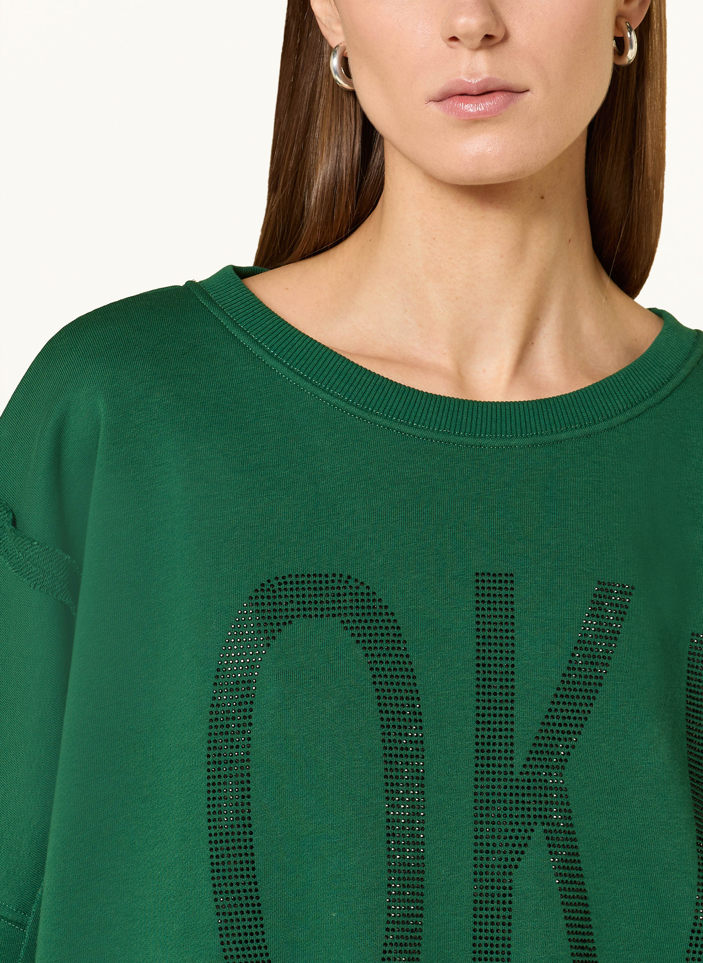 Thumbnail - Miss Goodlife Sweatshirt Mit Schmucksteinen gruen