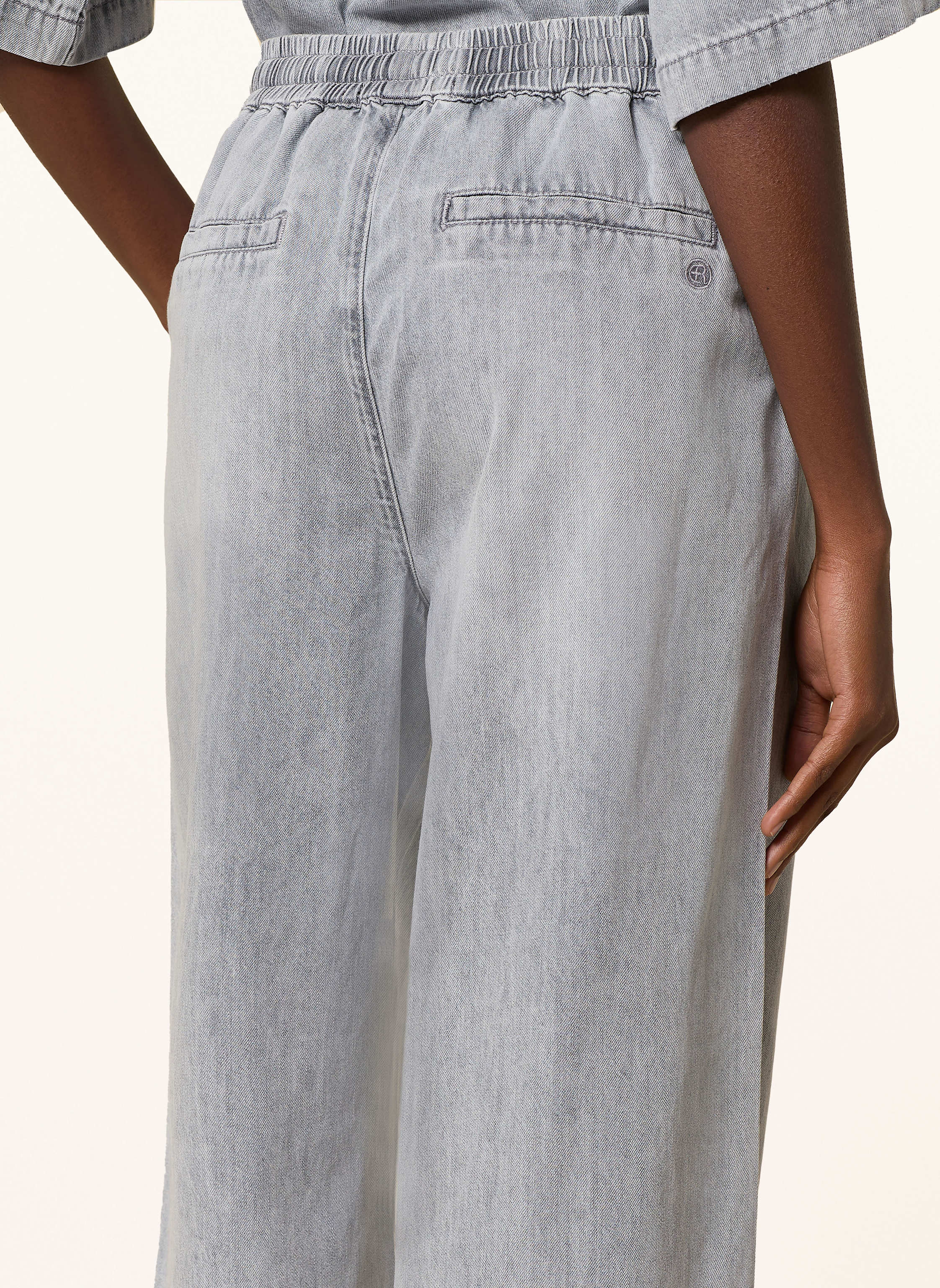 Thumbnail - Elias Rumelis Marlenehose Silka In Jeansoptik grau