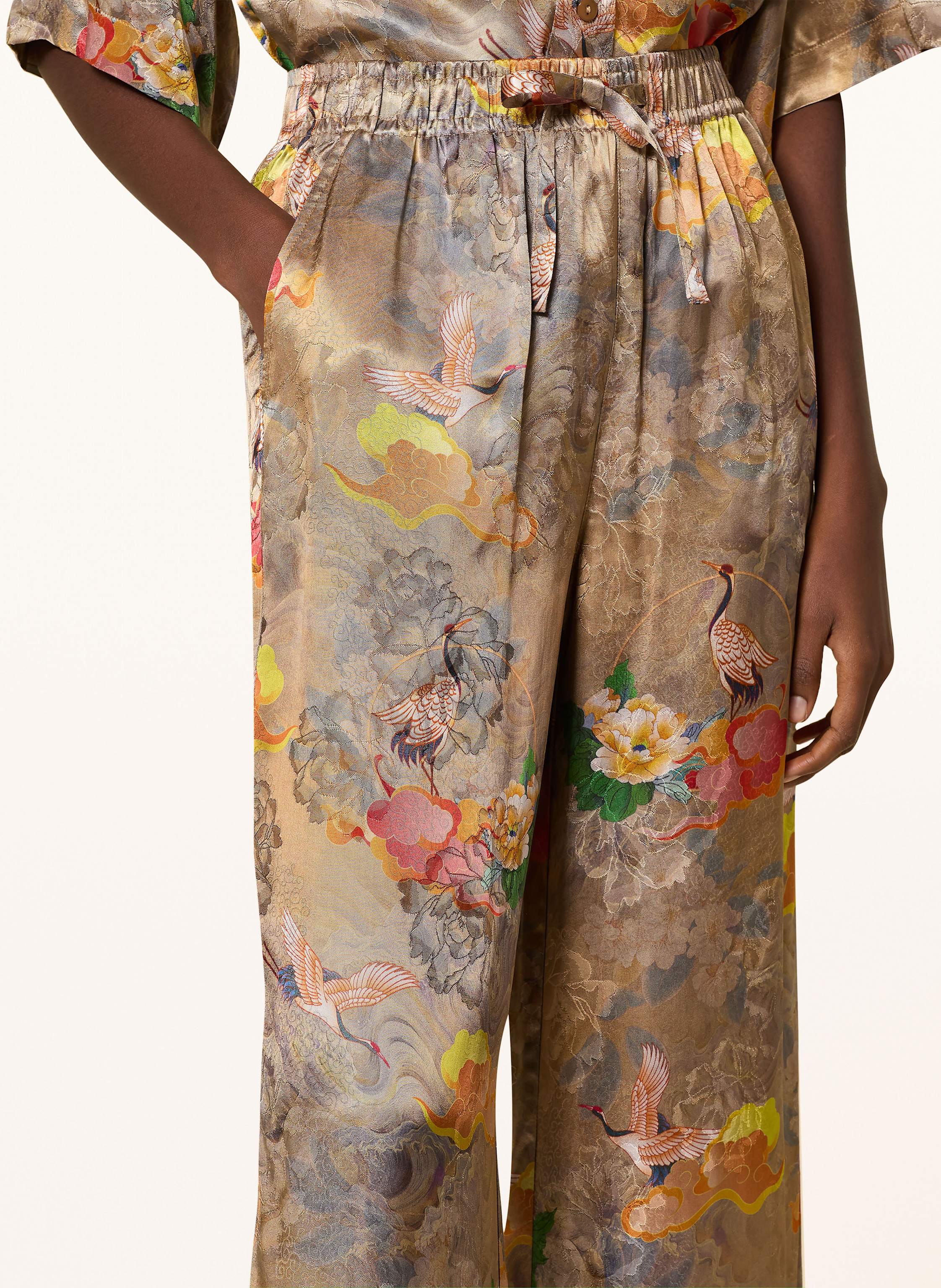 Thumbnail - Elias Rumelis Marlenehose Silka Aus Jacquard beige