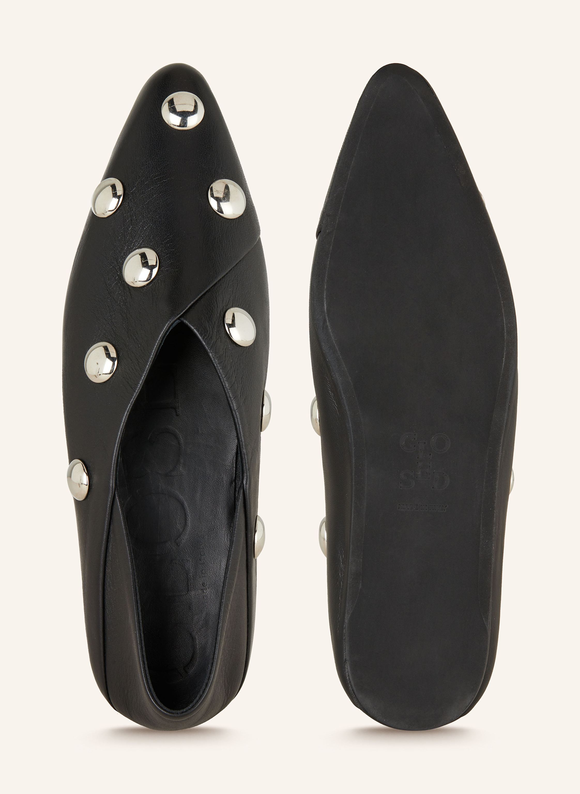 Thumbnail - Closed Ballerinas Mit Nieten schwarz