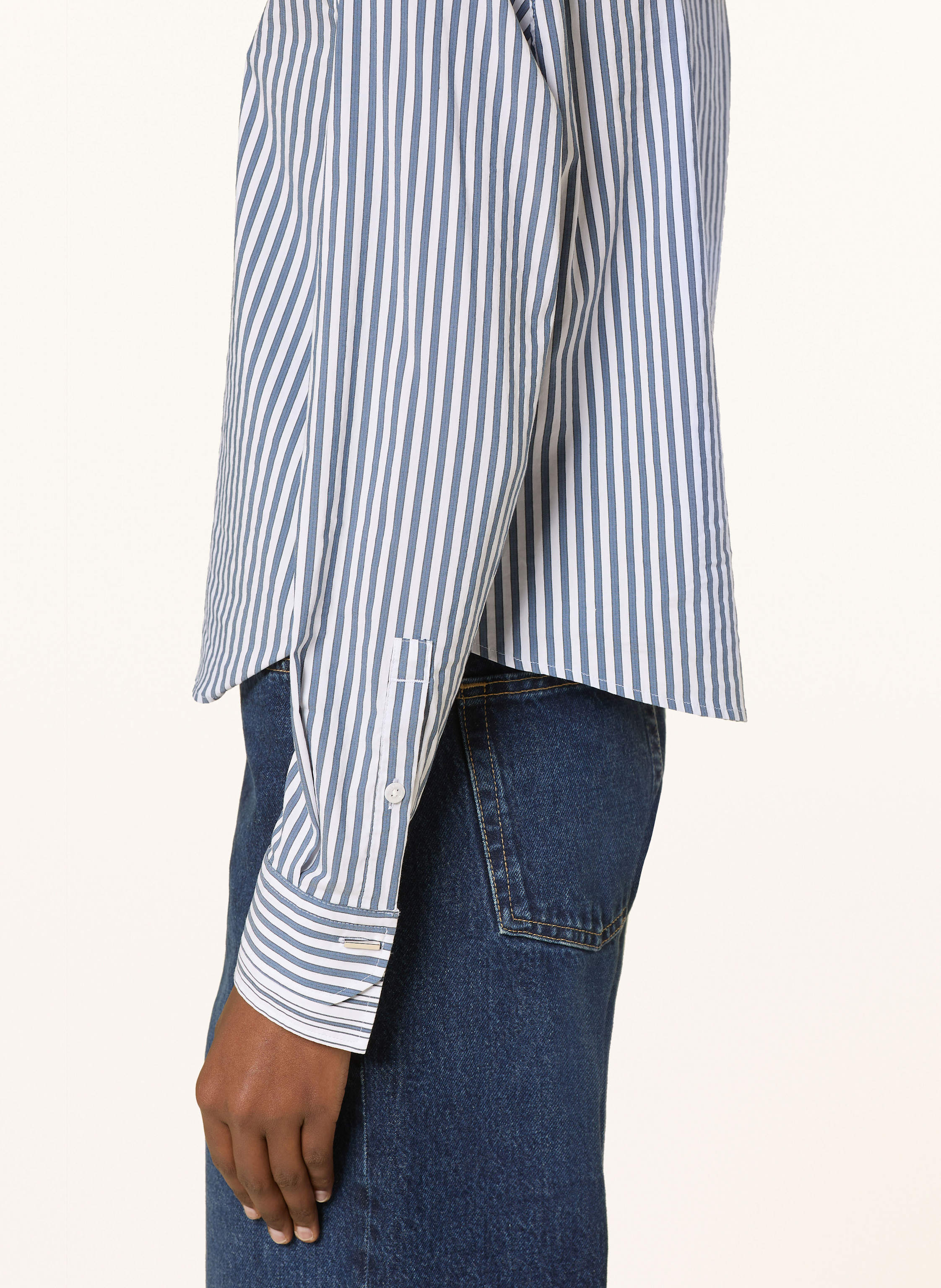 Thumbnail - Boss Cropped-Bluse Bertyna blau