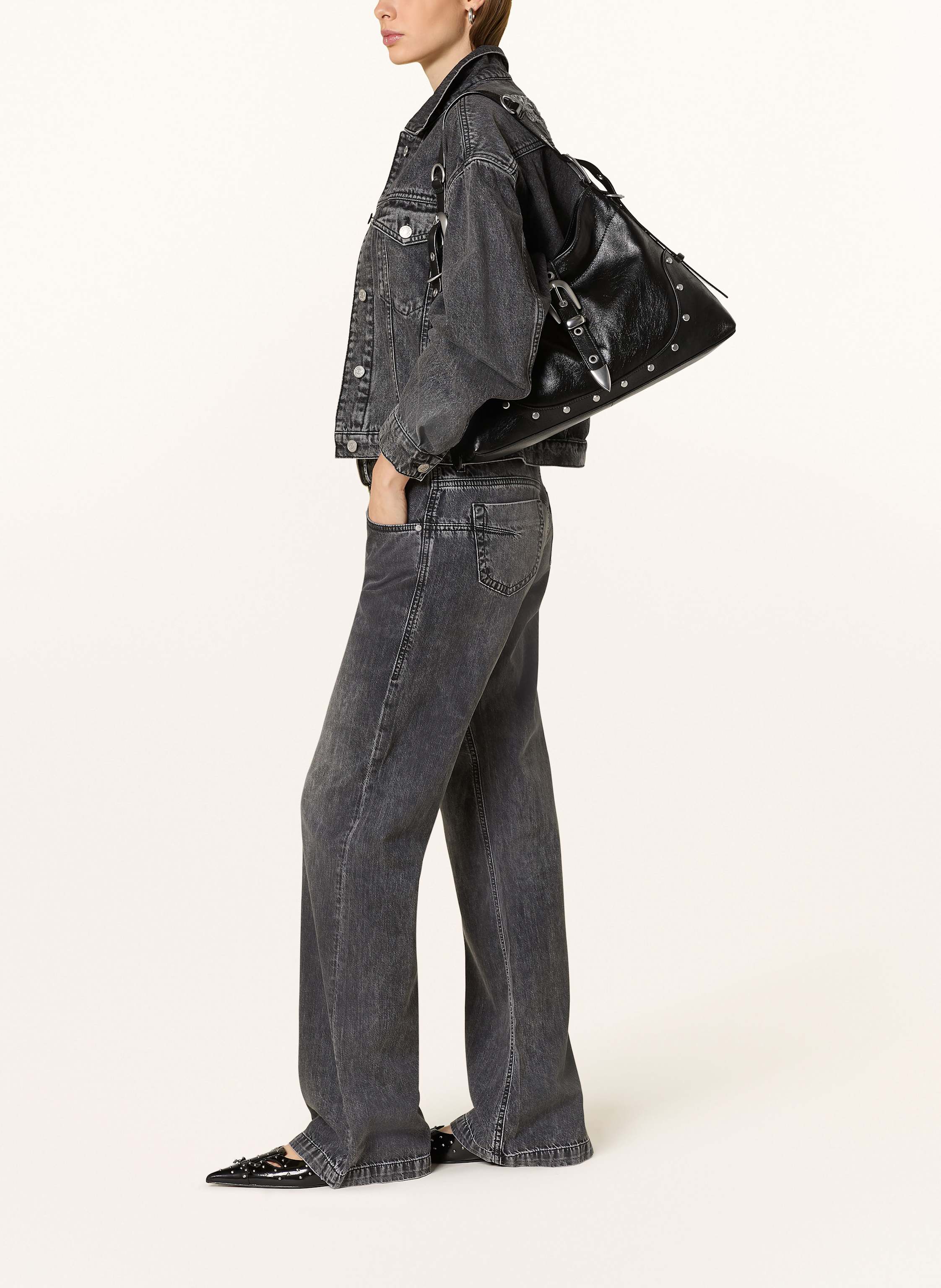 Thumbnail - Herrlicher Straight Jeans Edna grau