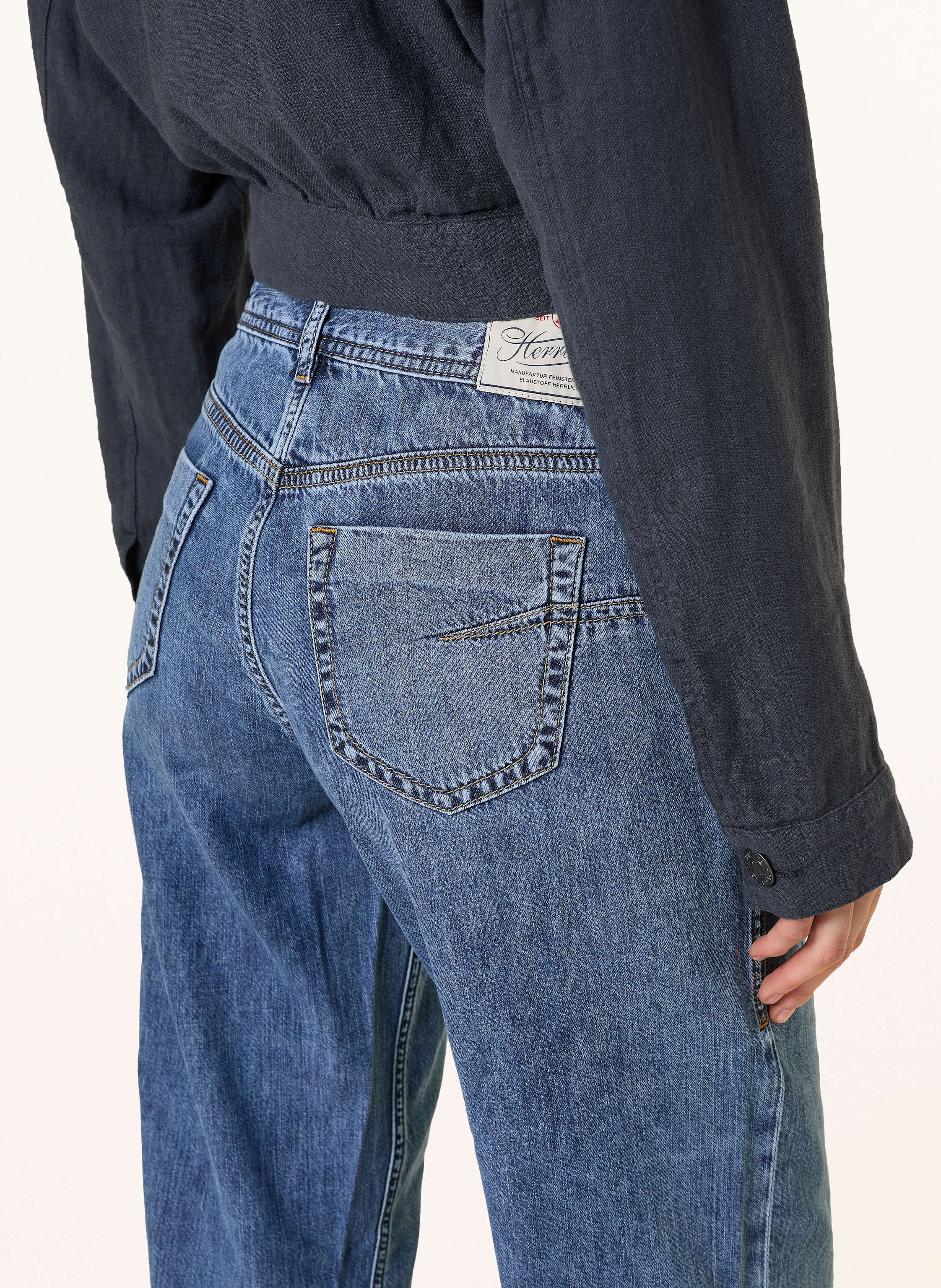 Thumbnail - Herrlicher Flared Jeans Edna blau