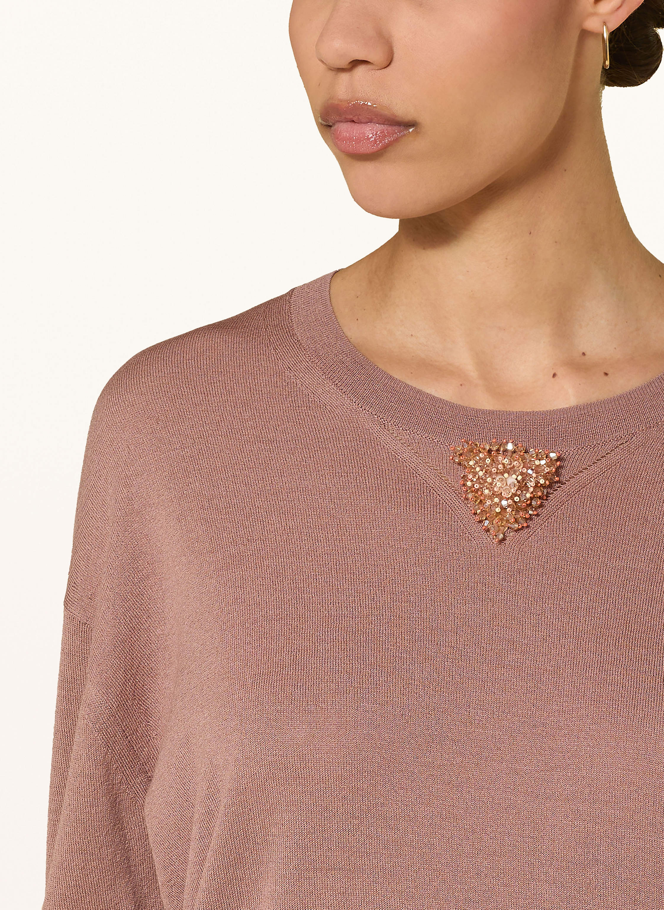 Thumbnail - Dorothee Schumacher Pullover Refined Essentials Mit Schmuckperlen rosa