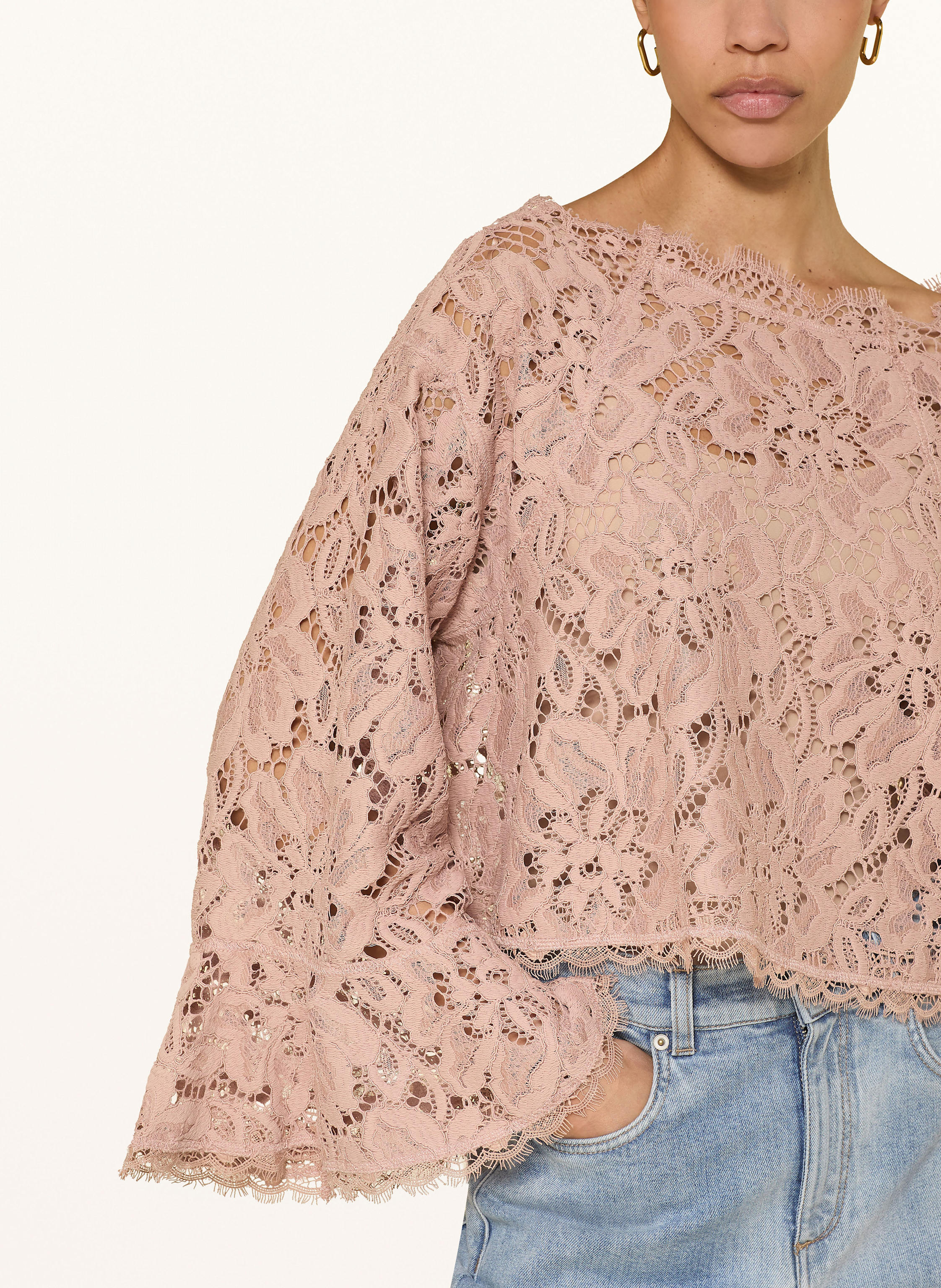 Thumbnail - Dorothee Schumacher Blusenshirt Lacy Dream Aus Spitze rosa
