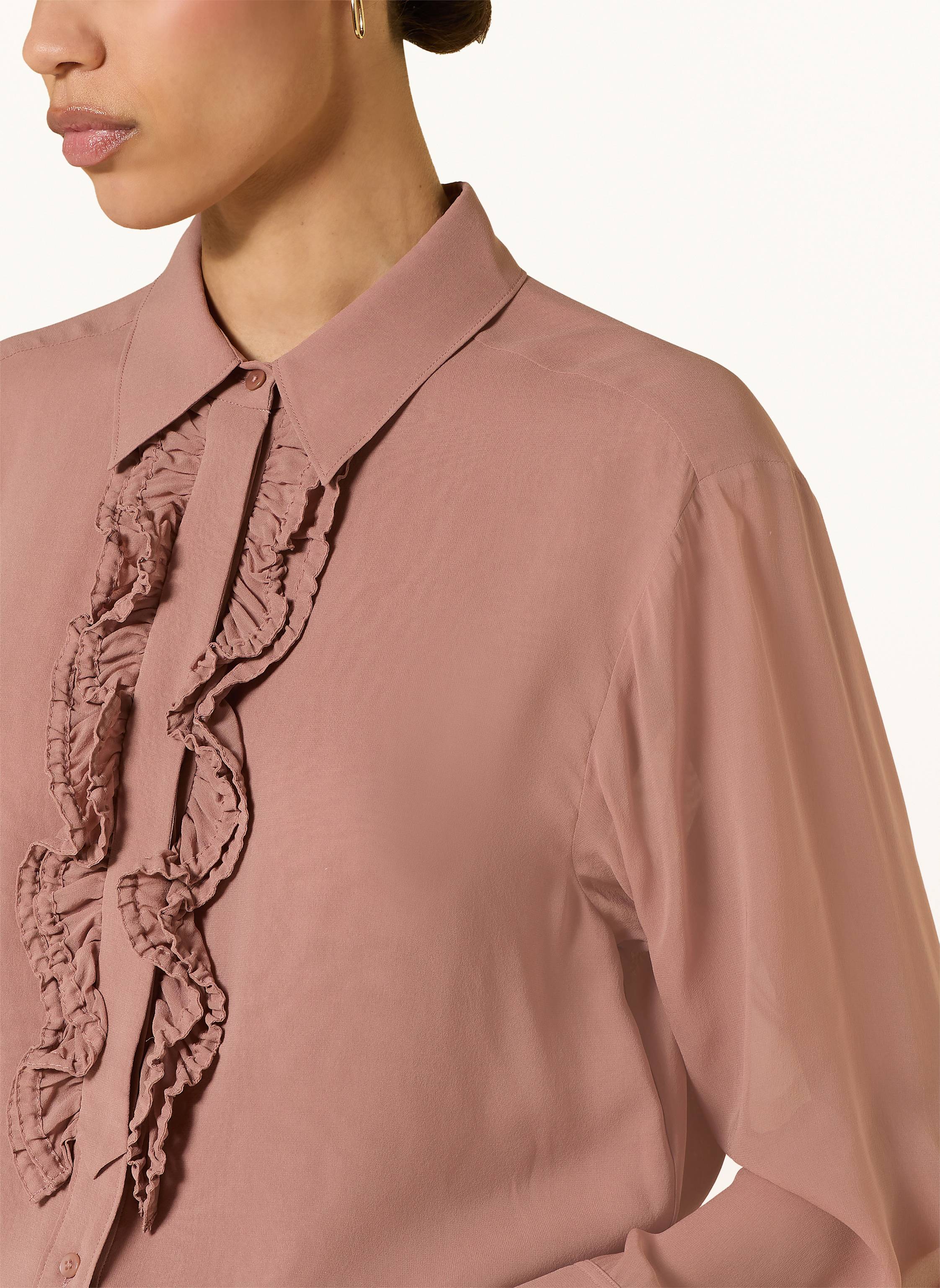 Thumbnail - Dorothee Schumacher Seidenbluse Sheer Dreams Mit Rüschen rosa