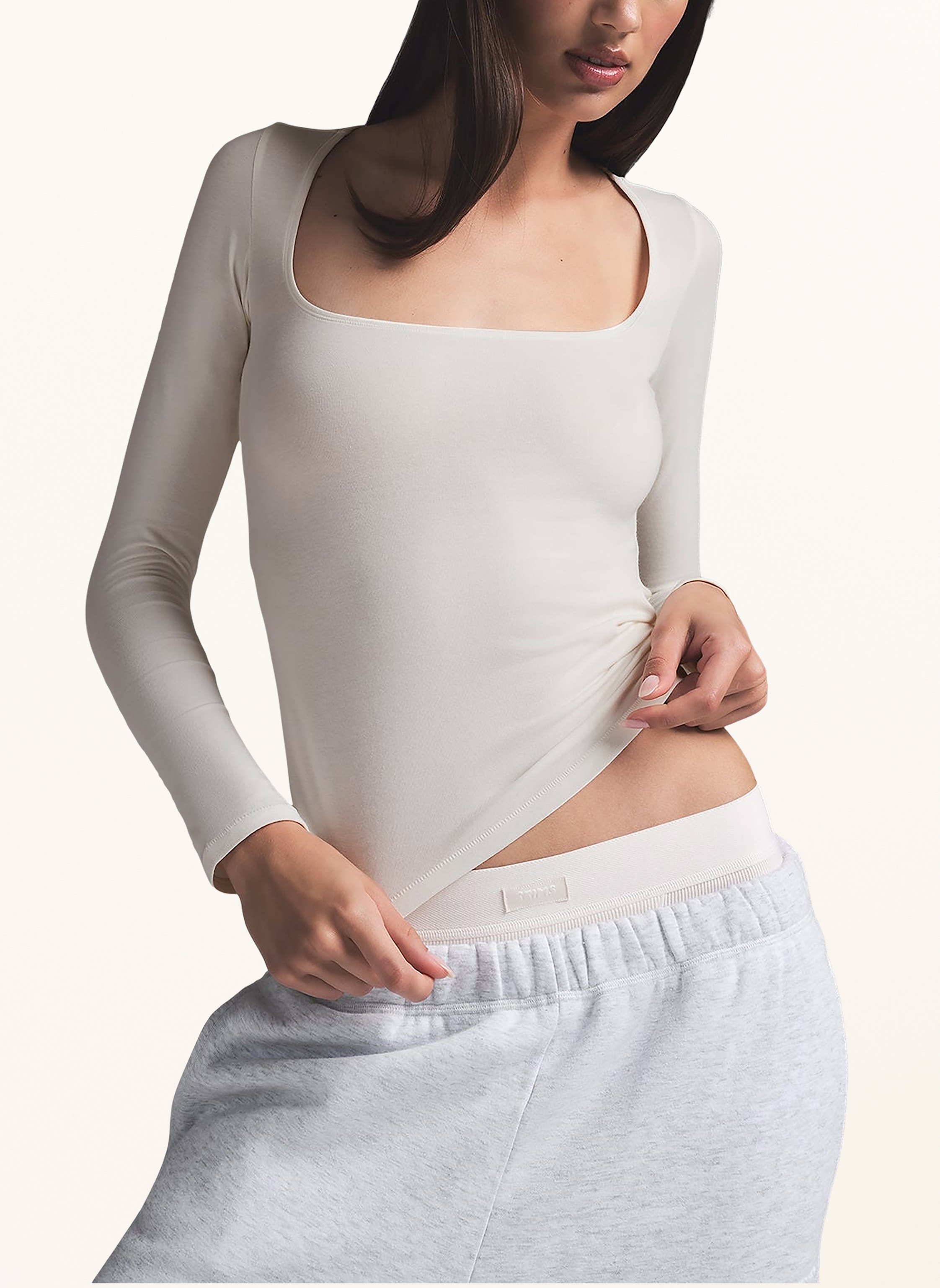 Thumbnail - Skims Lounge-Shirt Cotton Jersey weiss