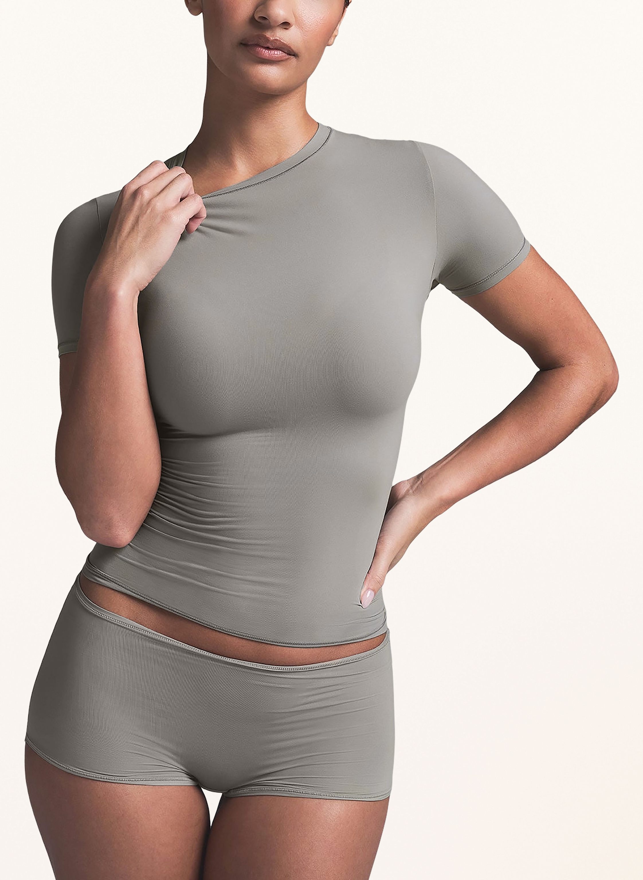 Thumbnail - Skims Lounge-Shirt Fits Everbody grau