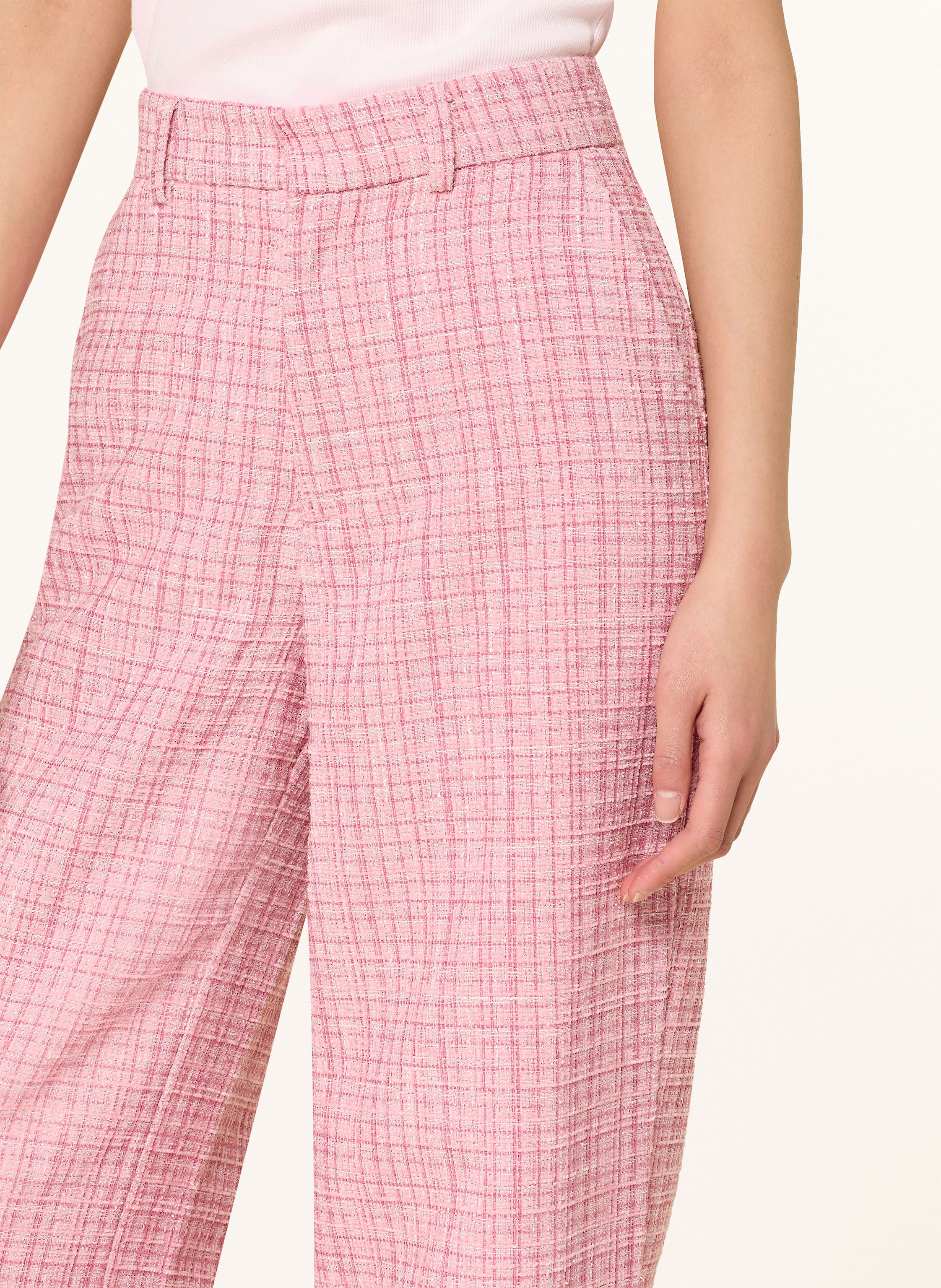 Thumbnail - Neo Noir Bouclé-Hose Emmett Mit Glitzergarn pink