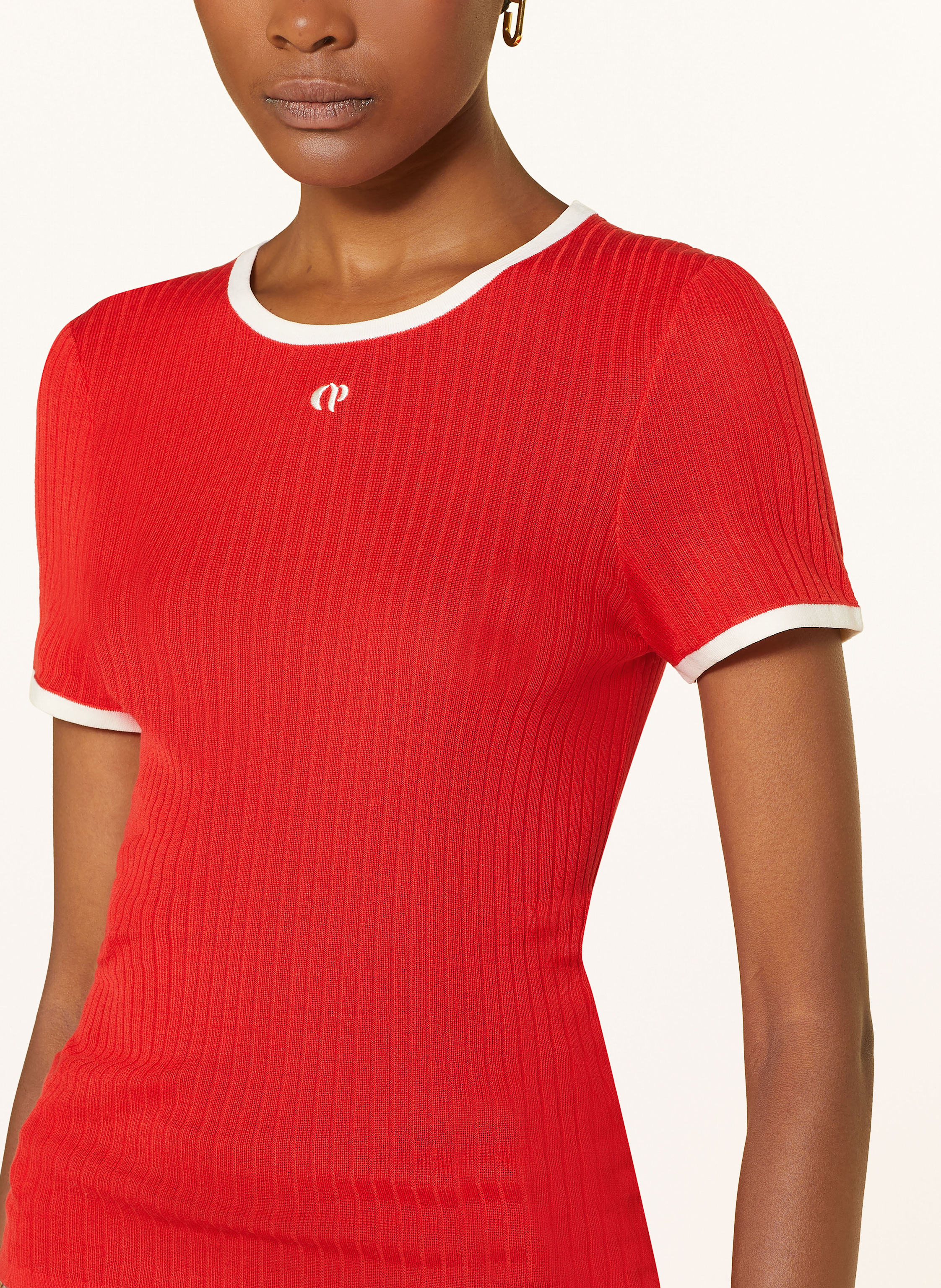 Thumbnail - Claudie Pierlot Strickshirt Aus Seide rot
