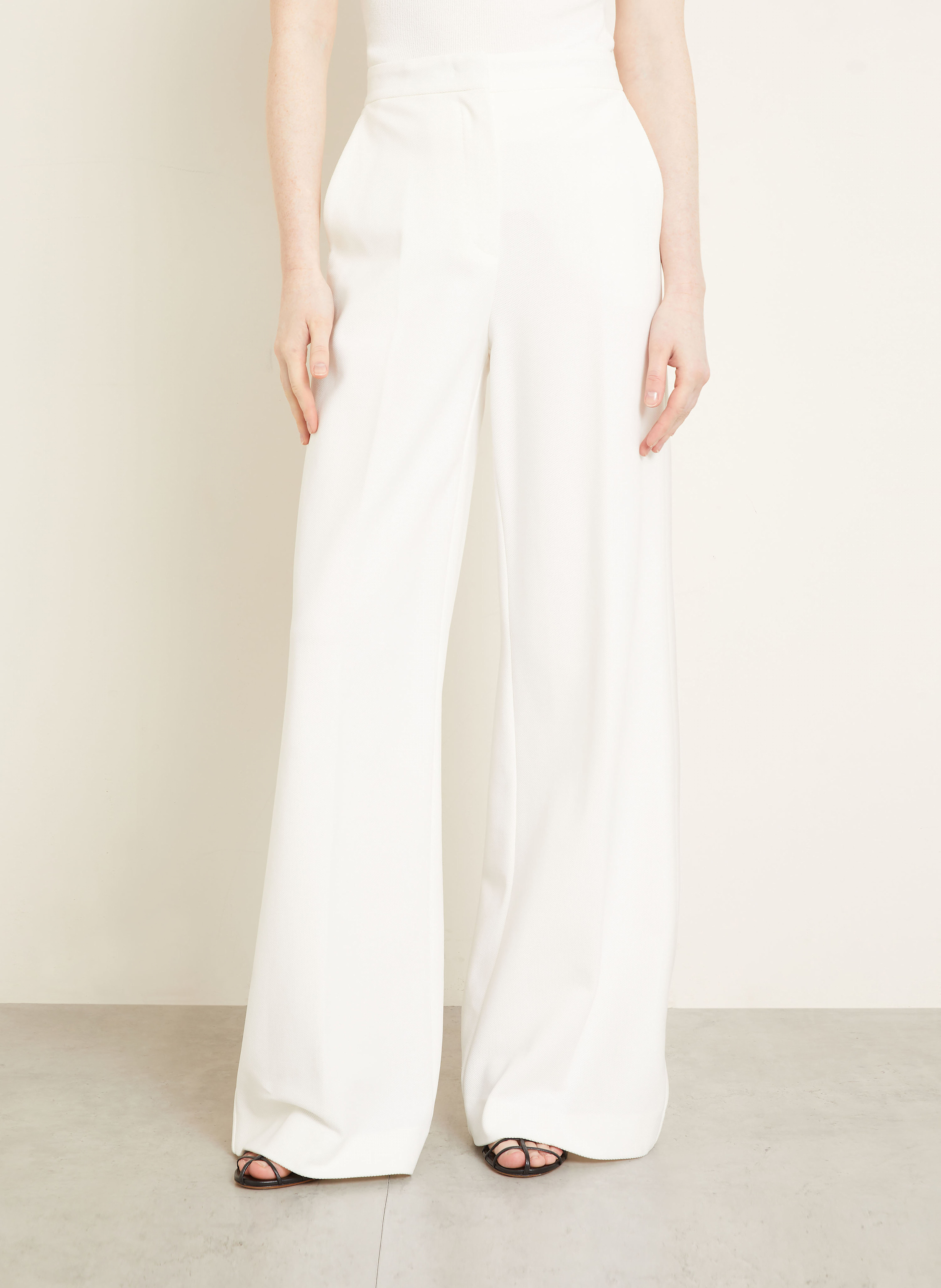 Thumbnail - Max Mara Marlenehose Ponte weiss