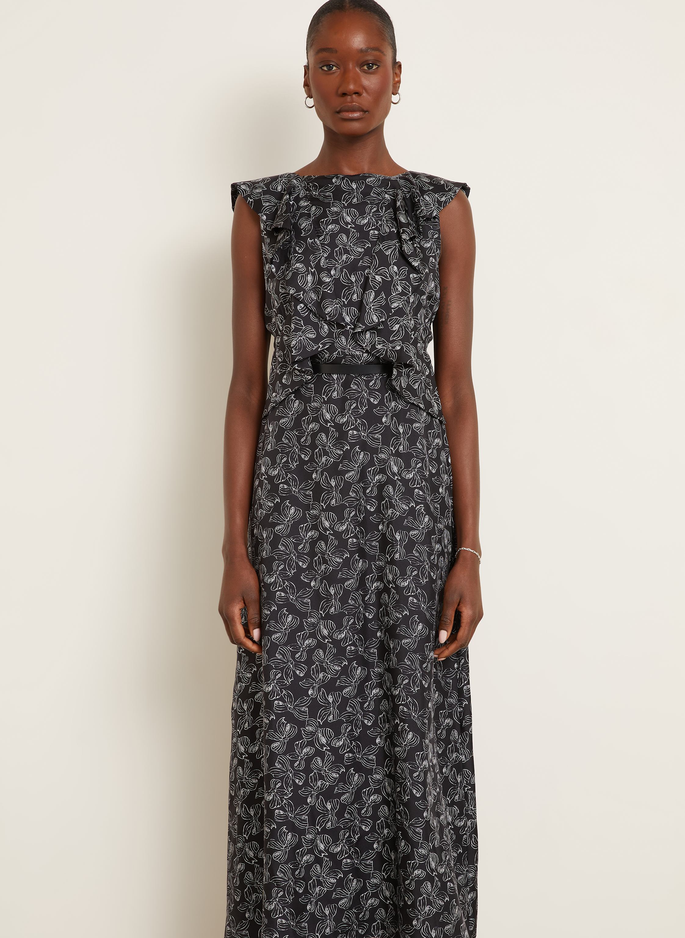 Thumbnail - Max Mara Seidenkleid Calesse Mit Cut-Out schwarz