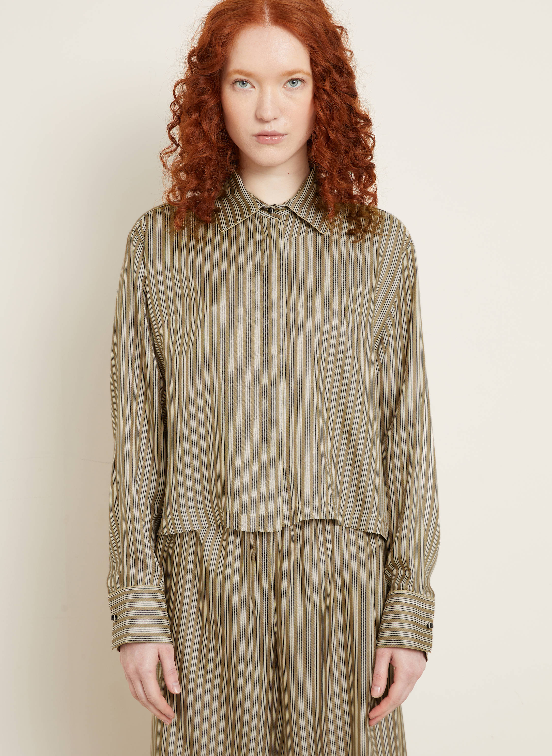 Thumbnail - Max Mara Hemdbluse Brama Aus Seide beige