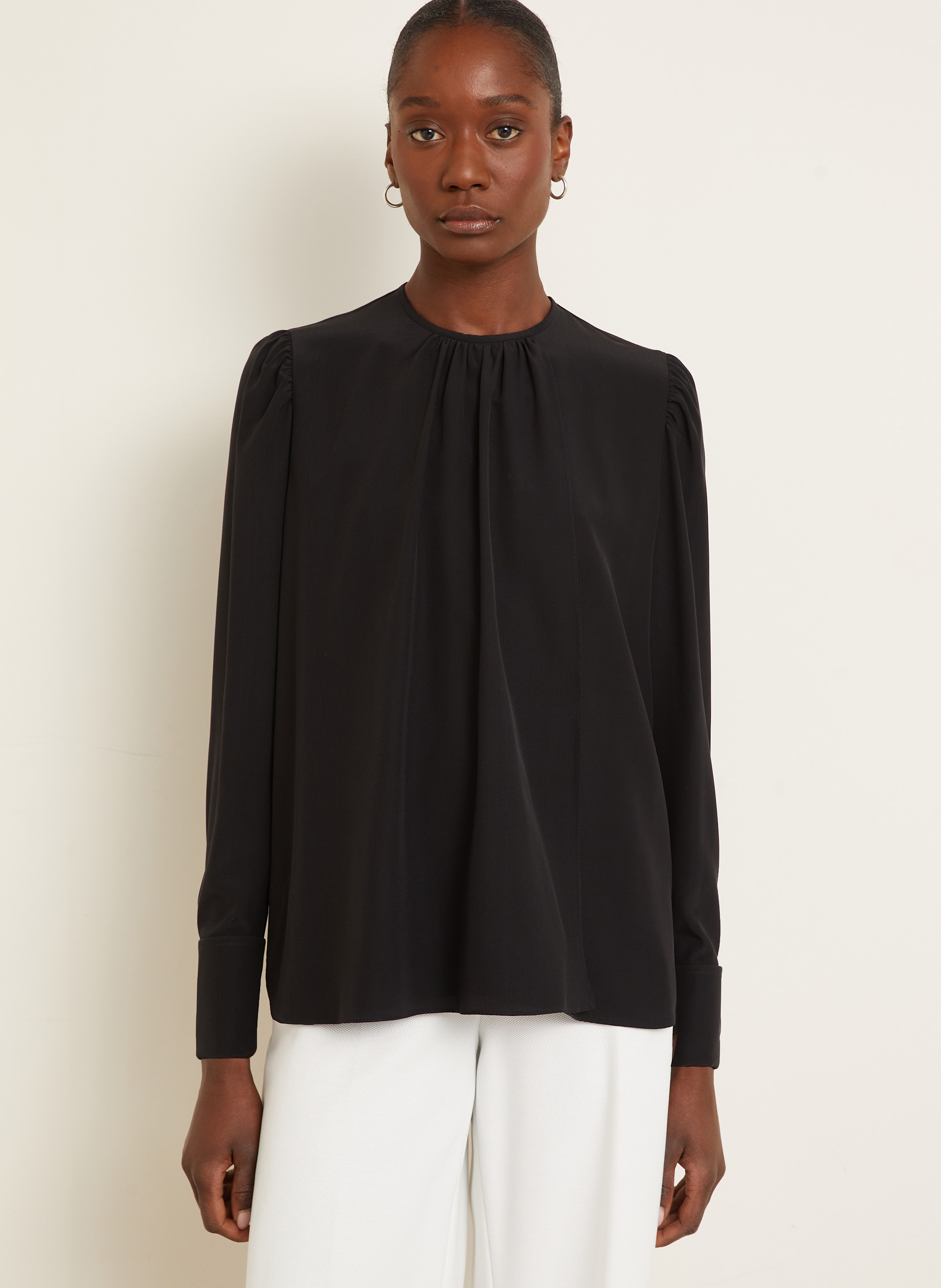 Thumbnail - Max Mara Blusenshirt Carol Aus Seide schwarz