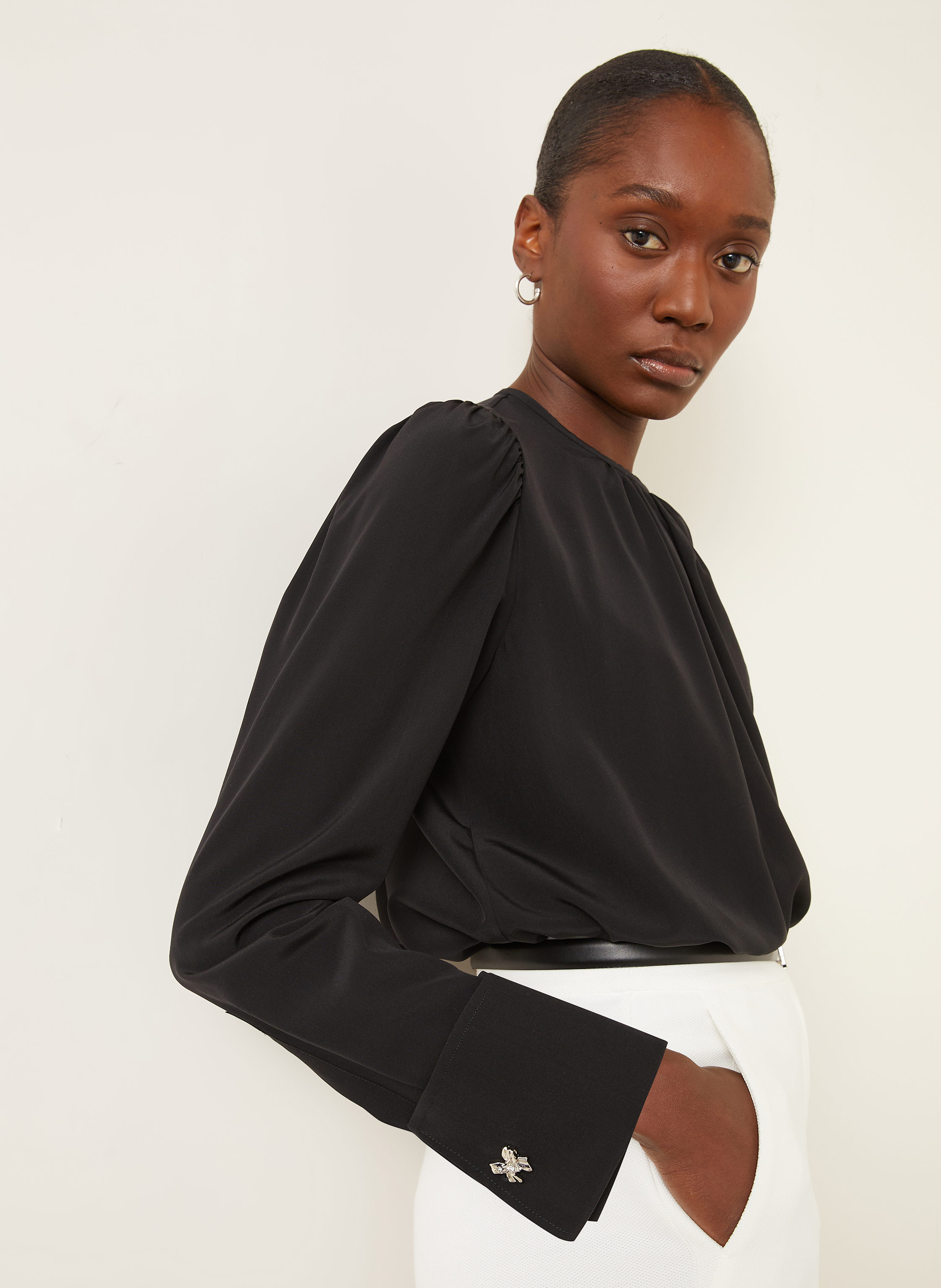 Thumbnail - Max Mara Blusenshirt Carol Aus Seide schwarz