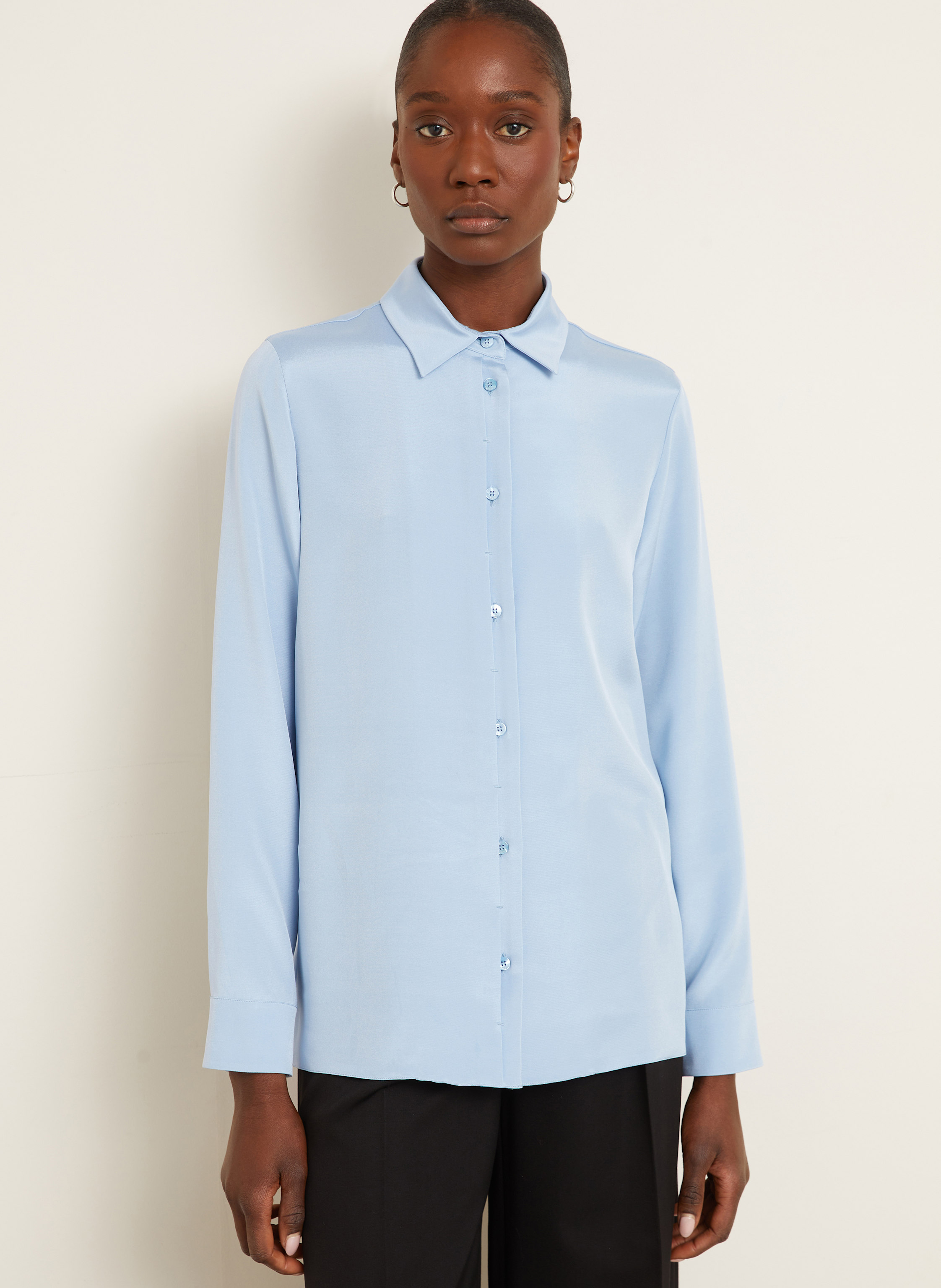 Thumbnail - Max Mara Seidenbluse Avion blau