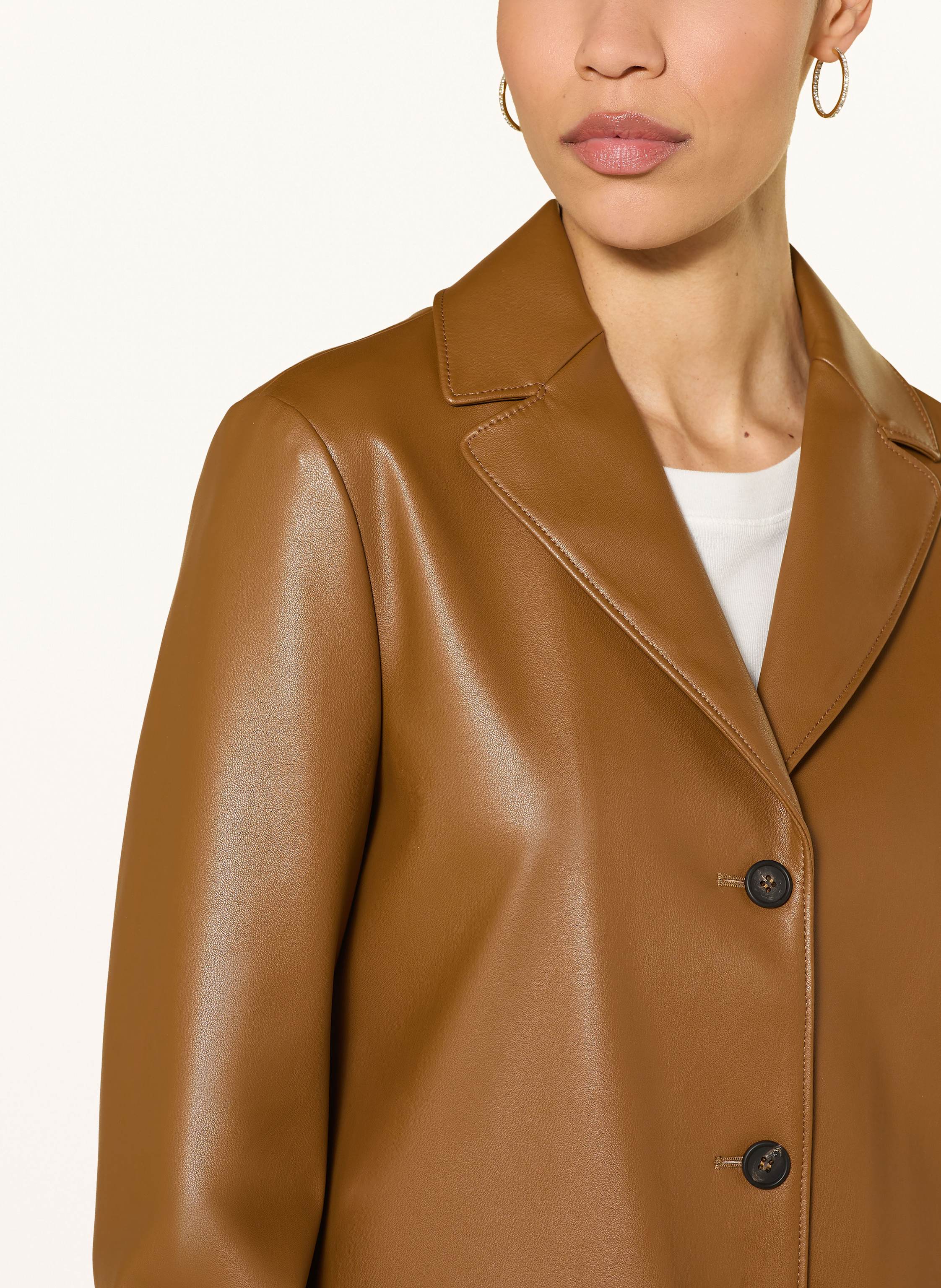 Thumbnail - Mm Blazer Albatro In Lederoptik braun