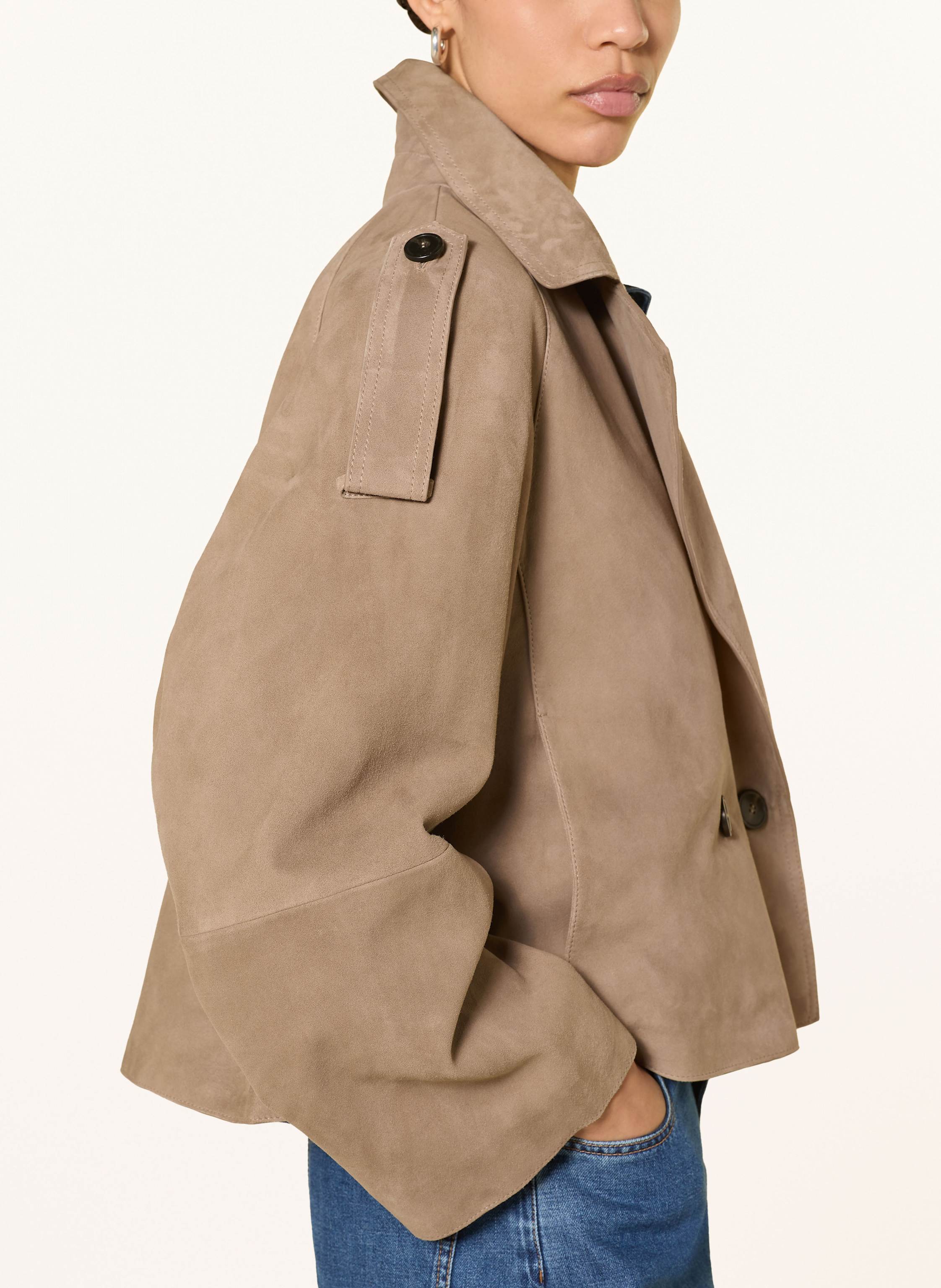 Thumbnail - Weekend Max Mara Lederjacke Maga beige