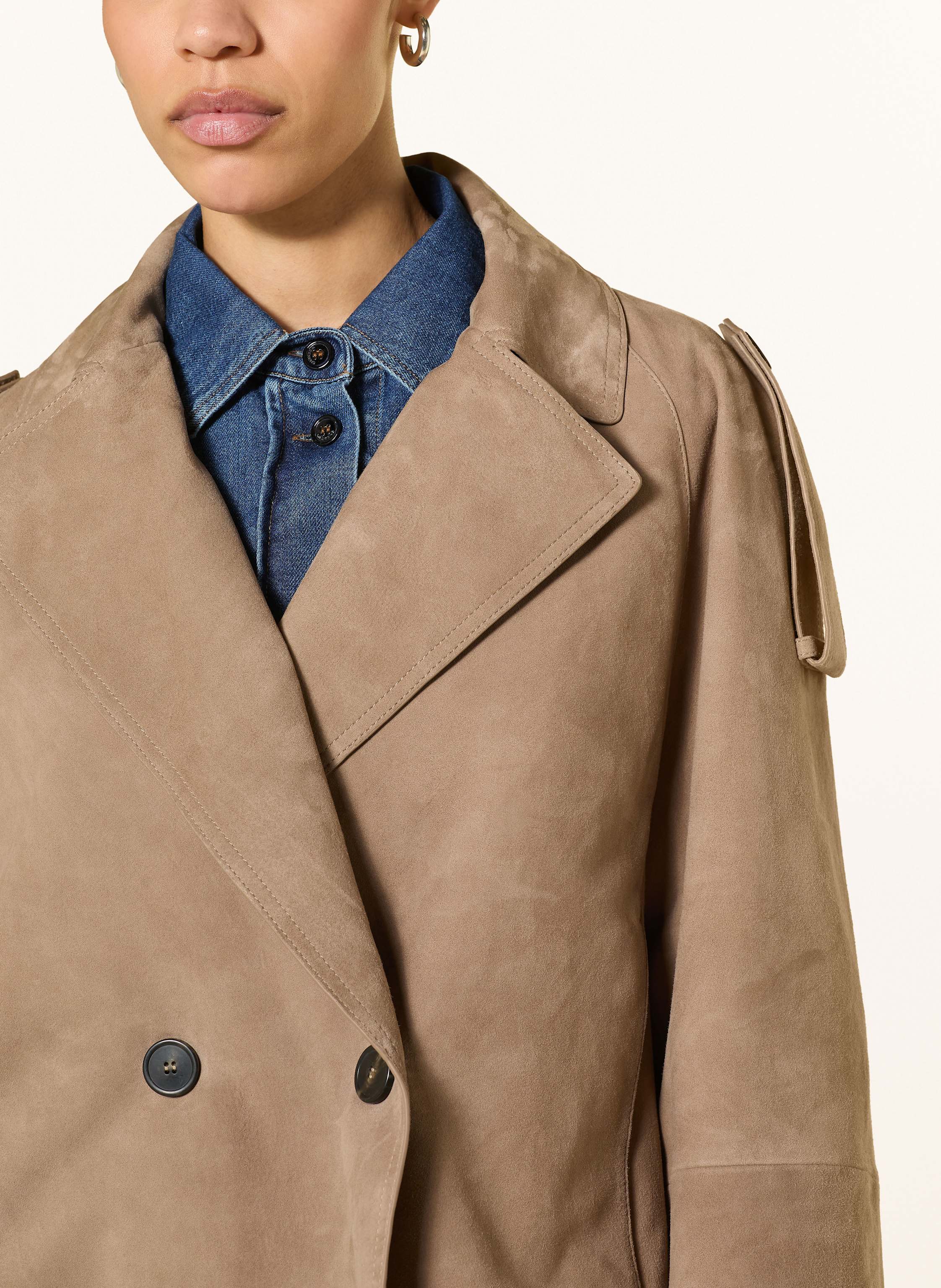 Thumbnail - Weekend Max Mara Lederjacke Maga beige