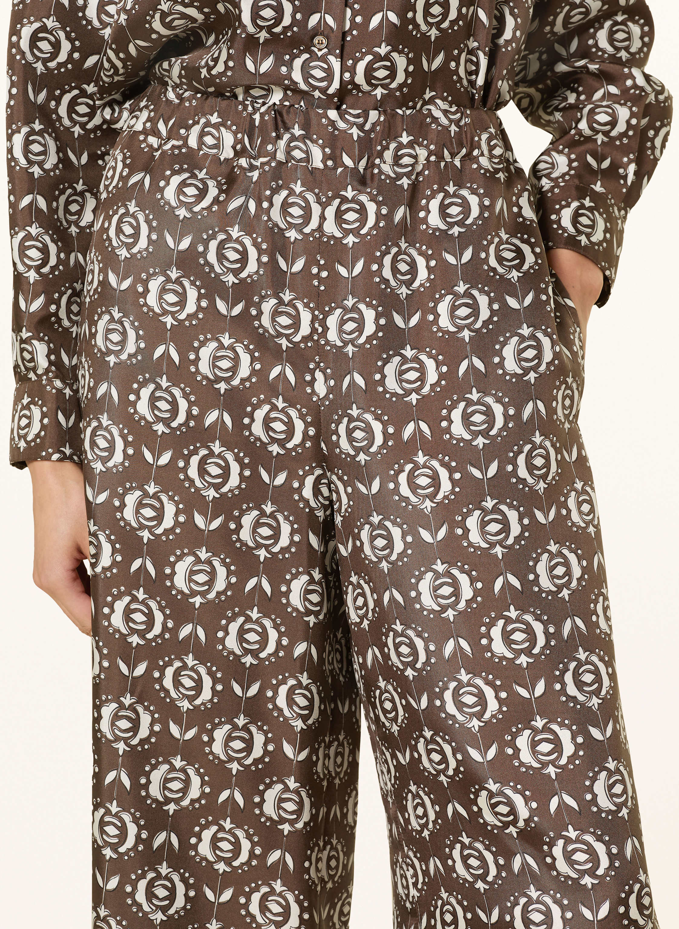 Thumbnail - Weekend Max Mara Marlenehose Tortona Aus Seide braun