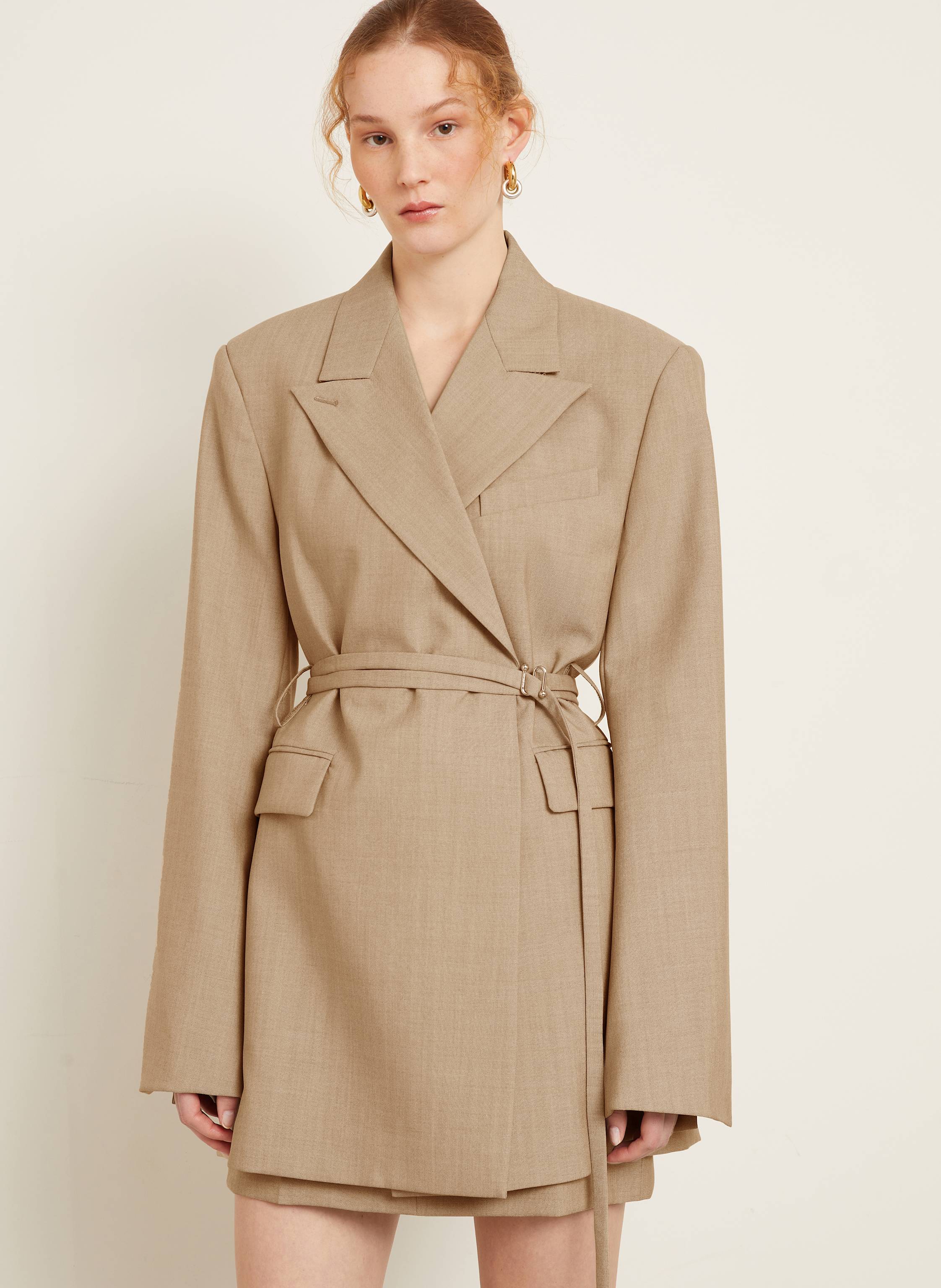 Thumbnail - Sportmax Longblazer Tubinga beige