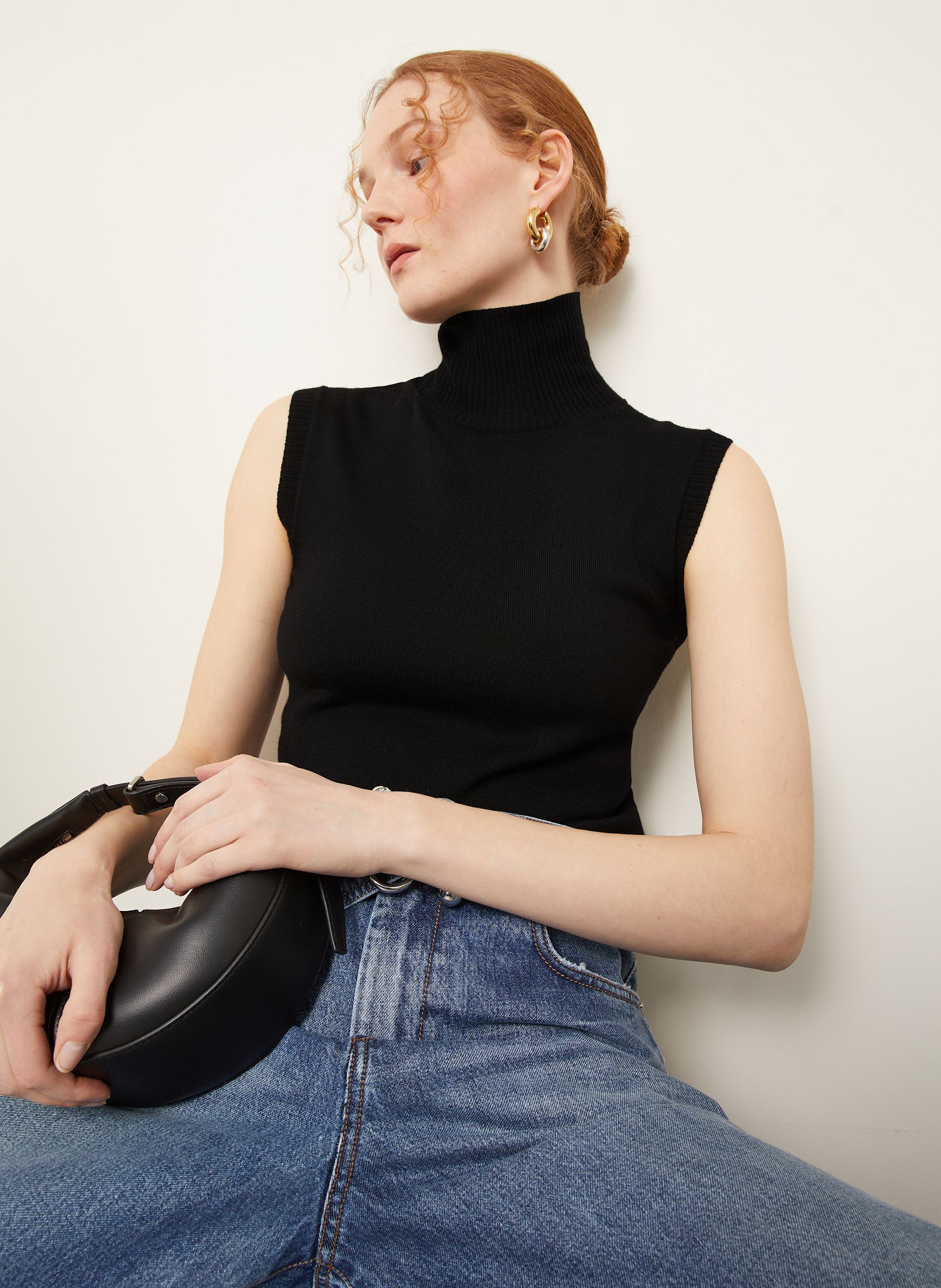 Thumbnail - Sportmax Stricktop Vertigo schwarz