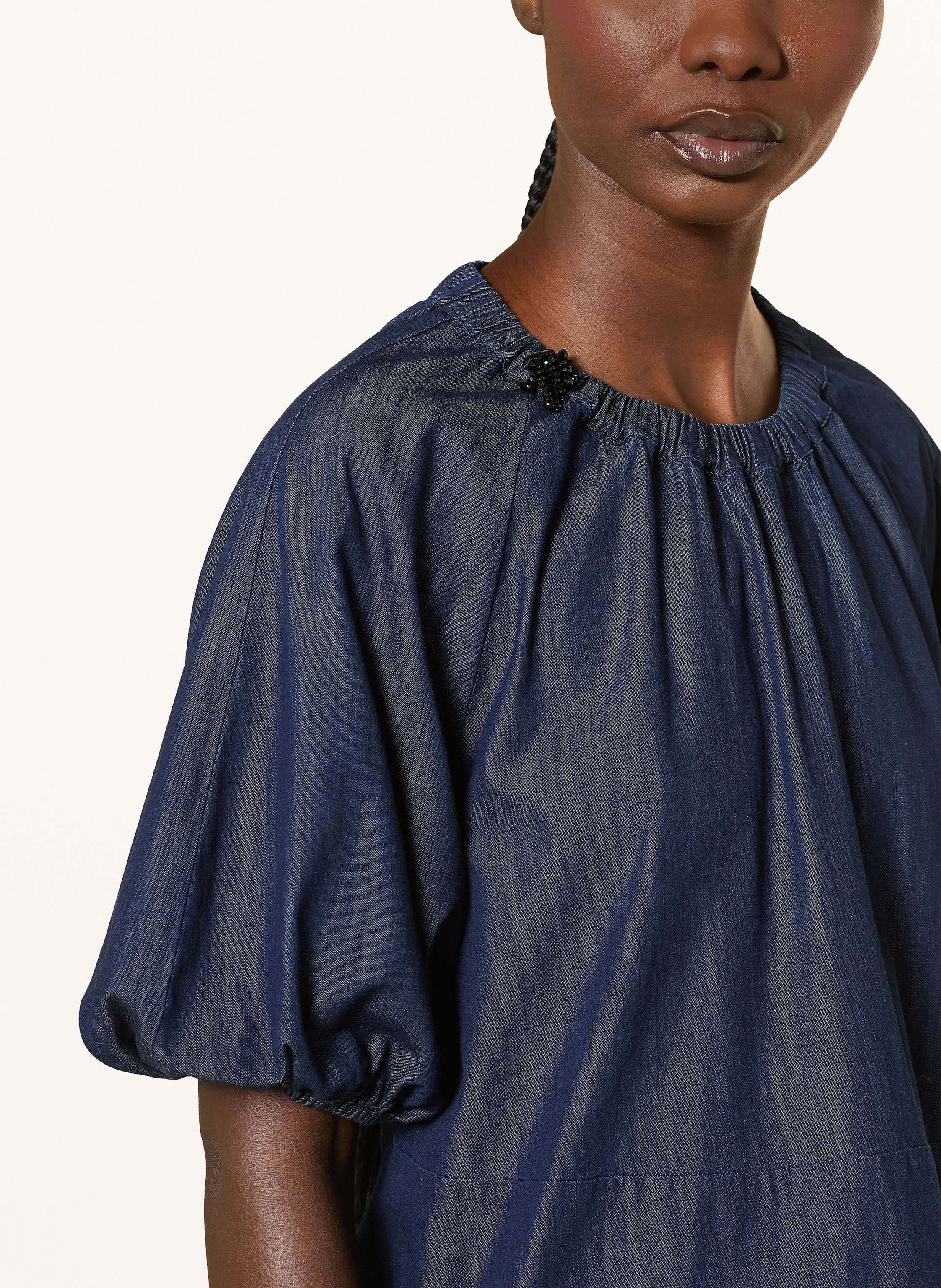 Thumbnail - S Max Mara Blusenshirt Talia In Jeansoptik Mit 3/4-Arm blau