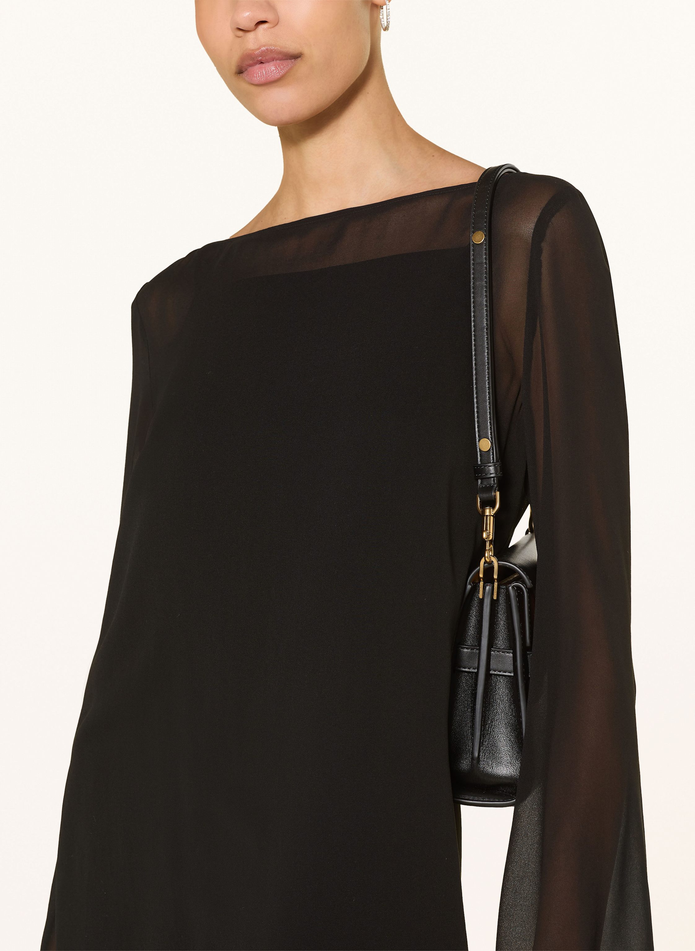 Thumbnail - Max Mara Studio Seidenkleid Paggi schwarz