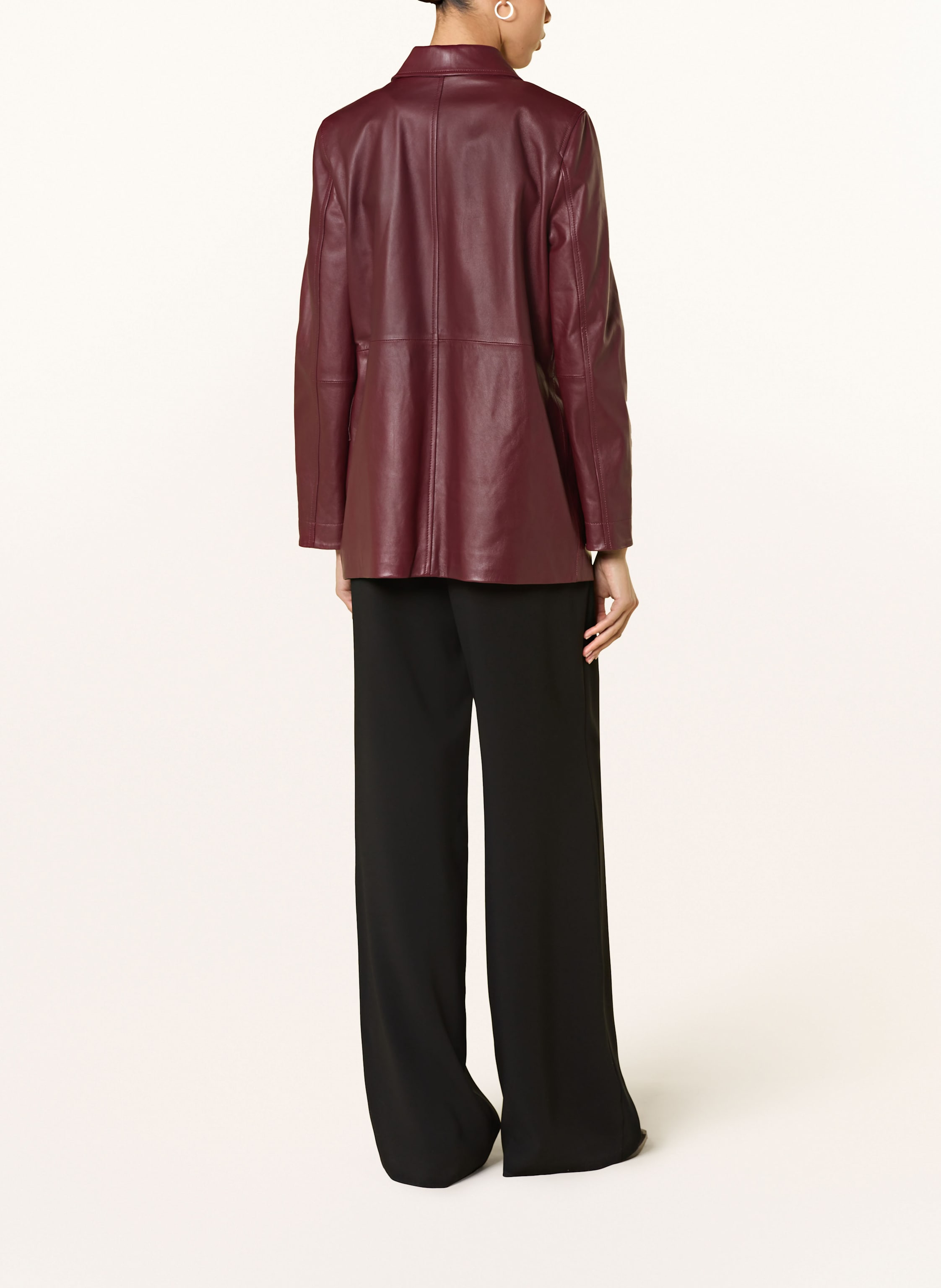 Thumbnail - Max Mara Studio Lederjacke Tolmin rot