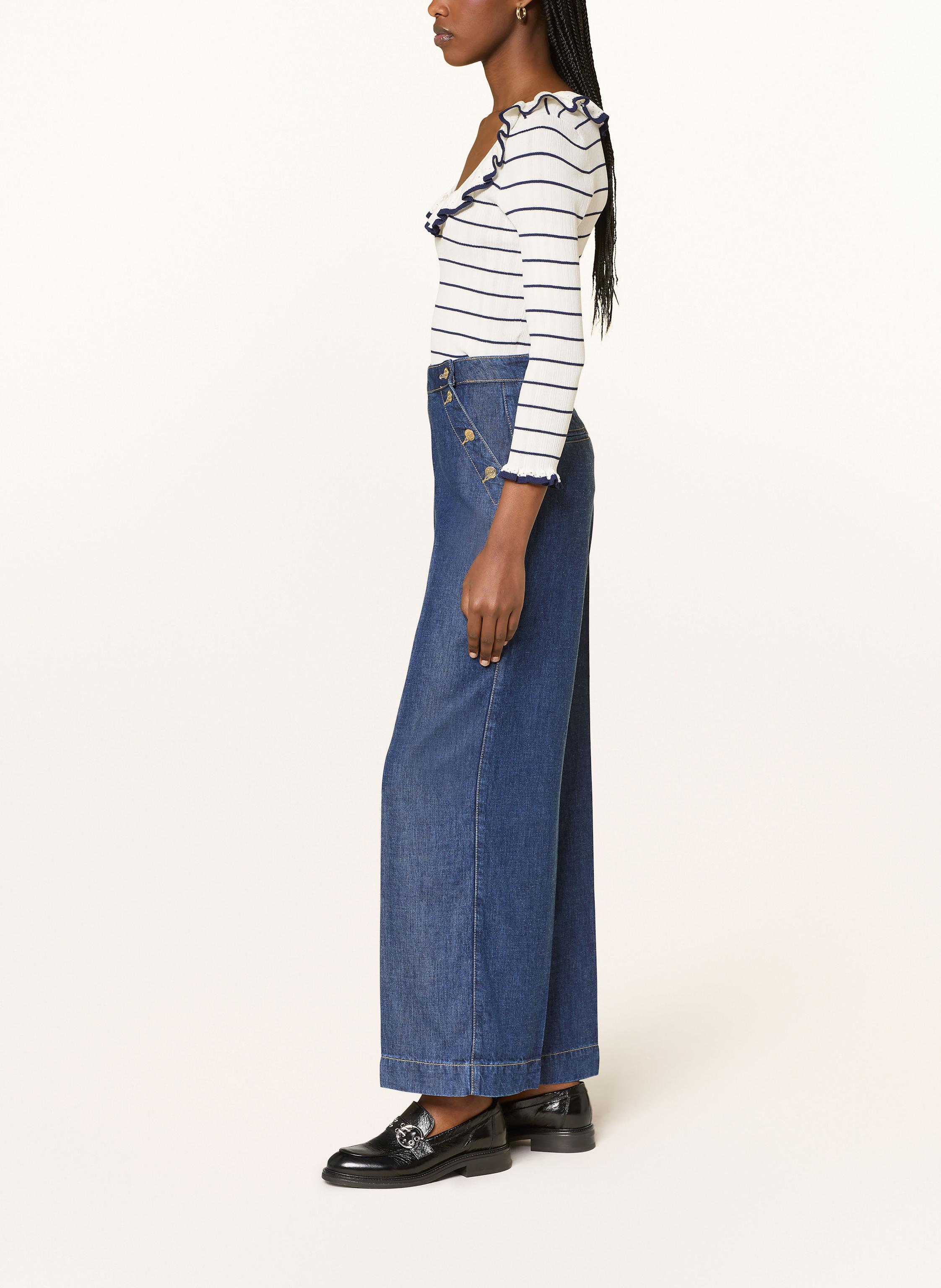 Thumbnail - Claudie Pierlot Marlenehose In Jeansoptik blau
