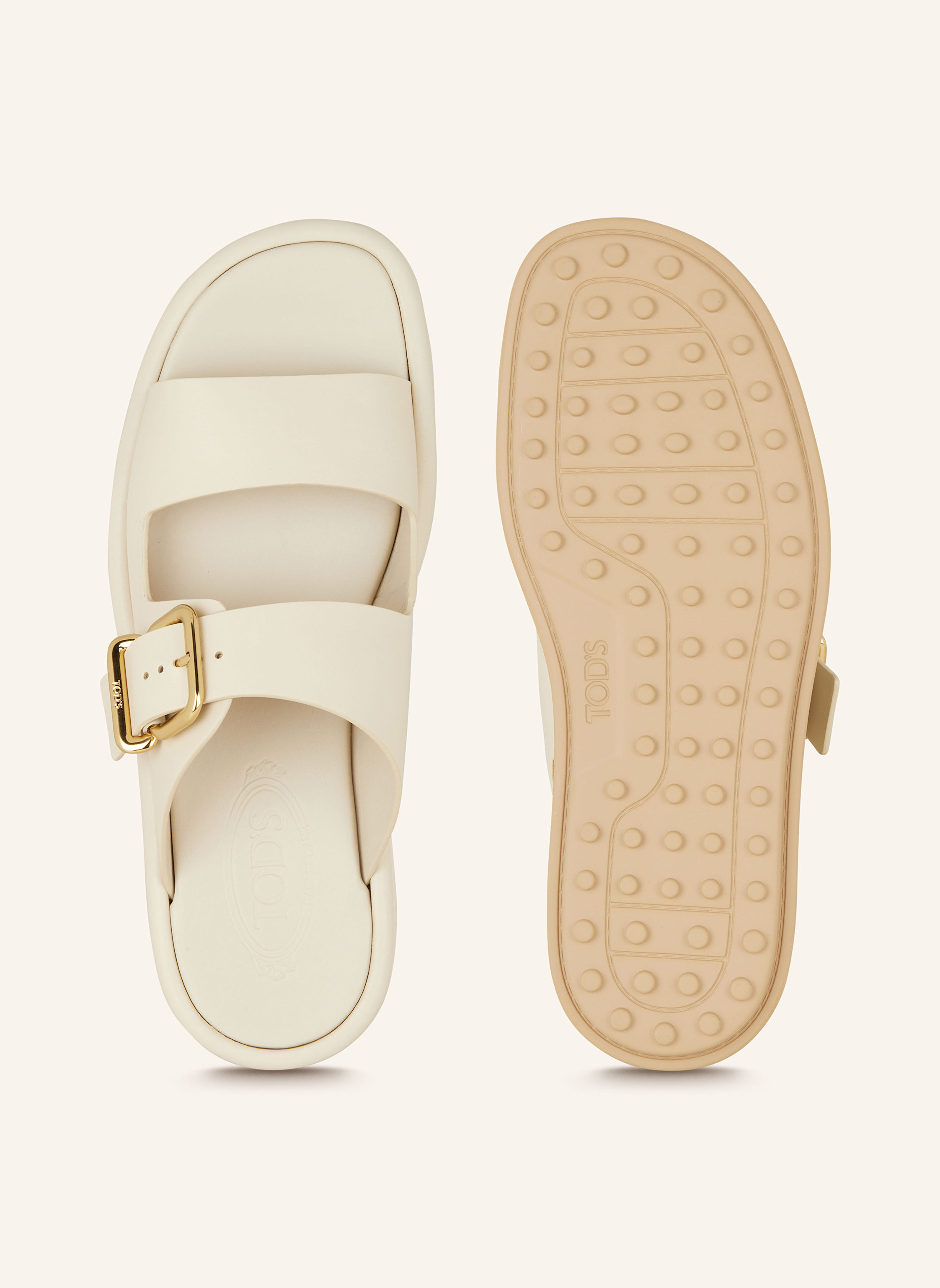 Thumbnail - Tod's Pantoletten beige