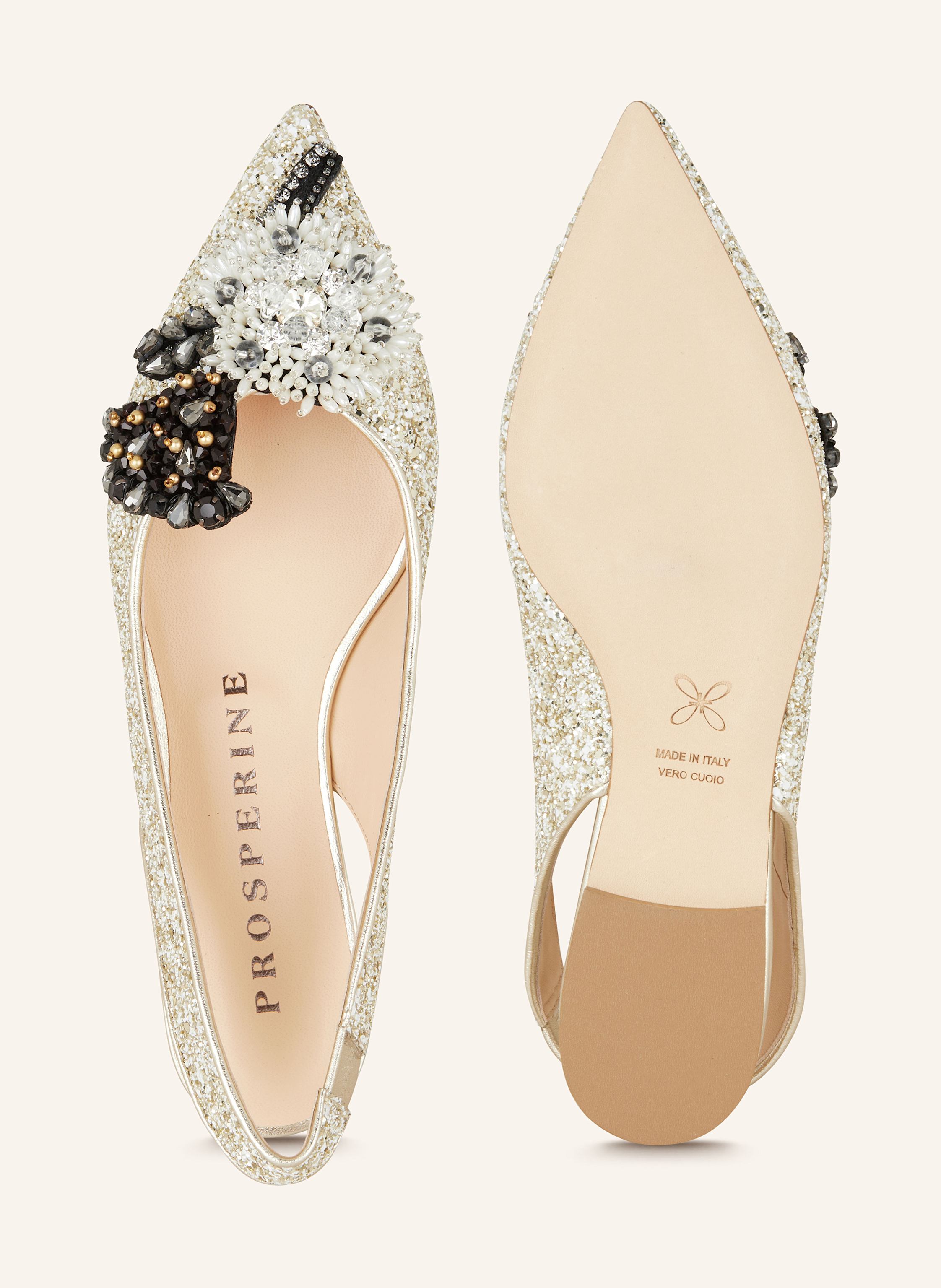 Thumbnail - Prosperine Slingballerinas Mit Schmucksteinen Und Schmuckperlen gold