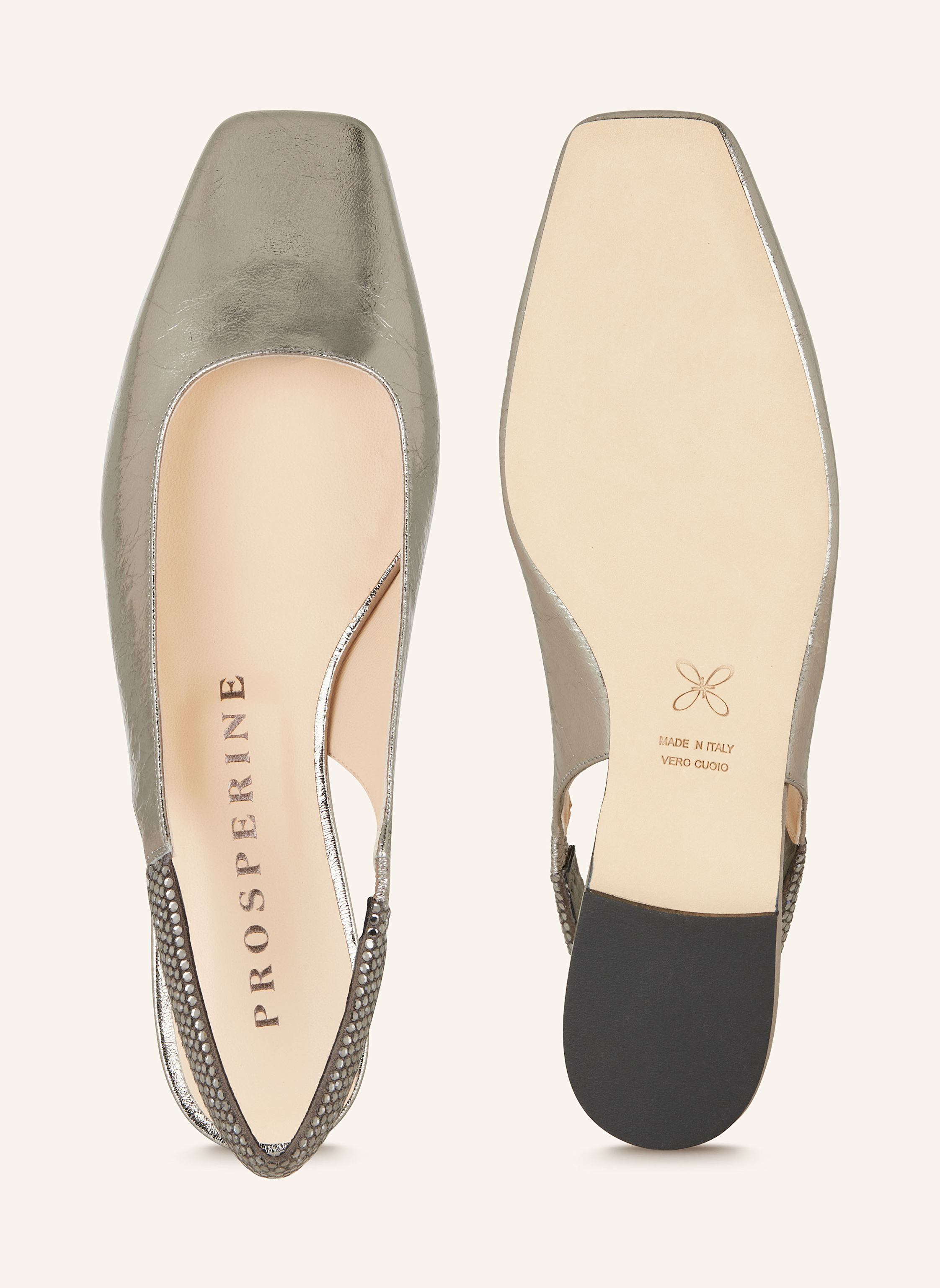 Thumbnail - Prosperine Slingballerinas Mit Schmucksteinen silber