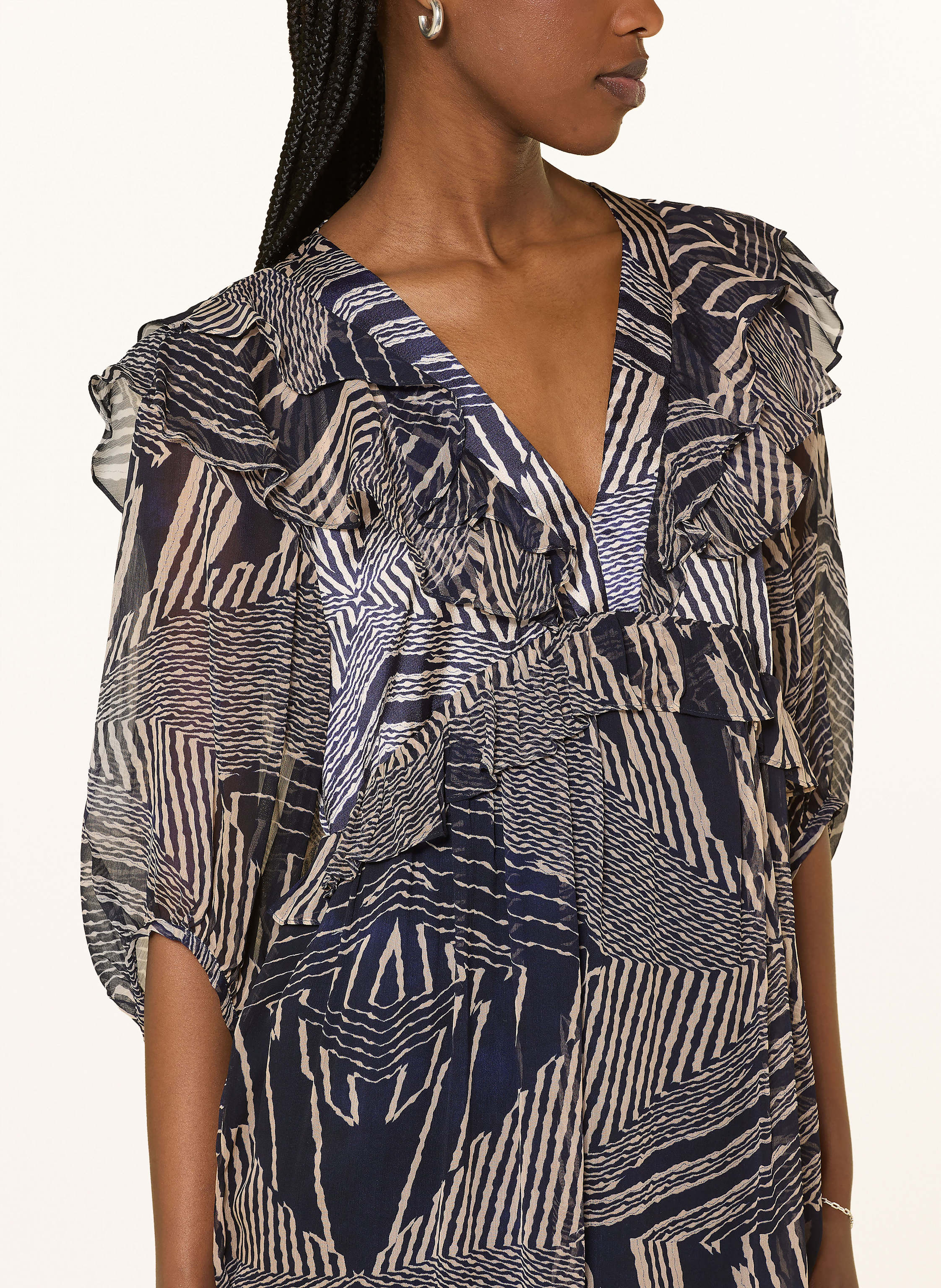 Thumbnail - Ba&Sh Kleid Acacia Mit 3/4-Arm blau