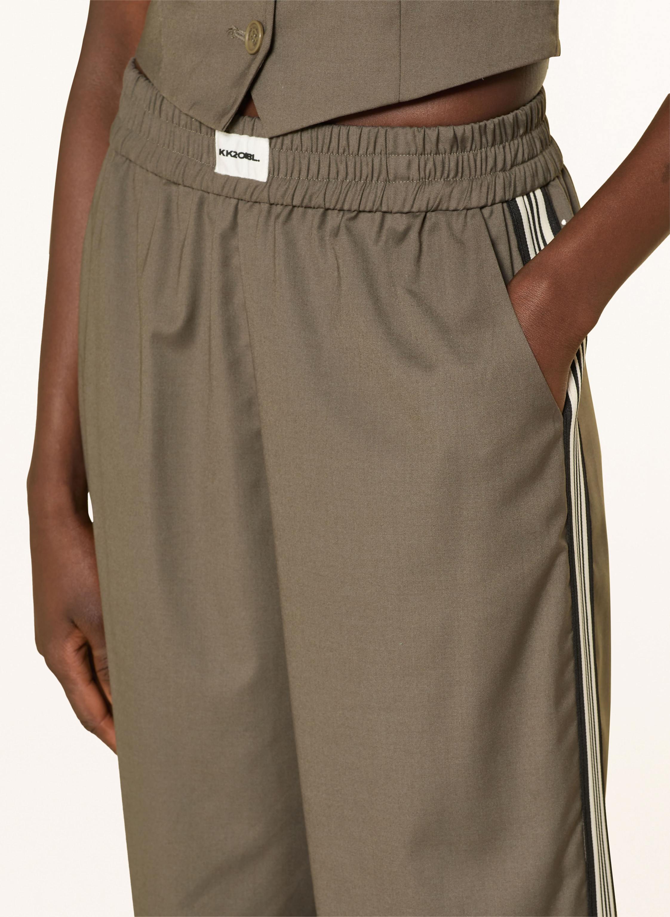 Thumbnail - Karo Kauer Marlenehose Mit Galonstreifen gruen