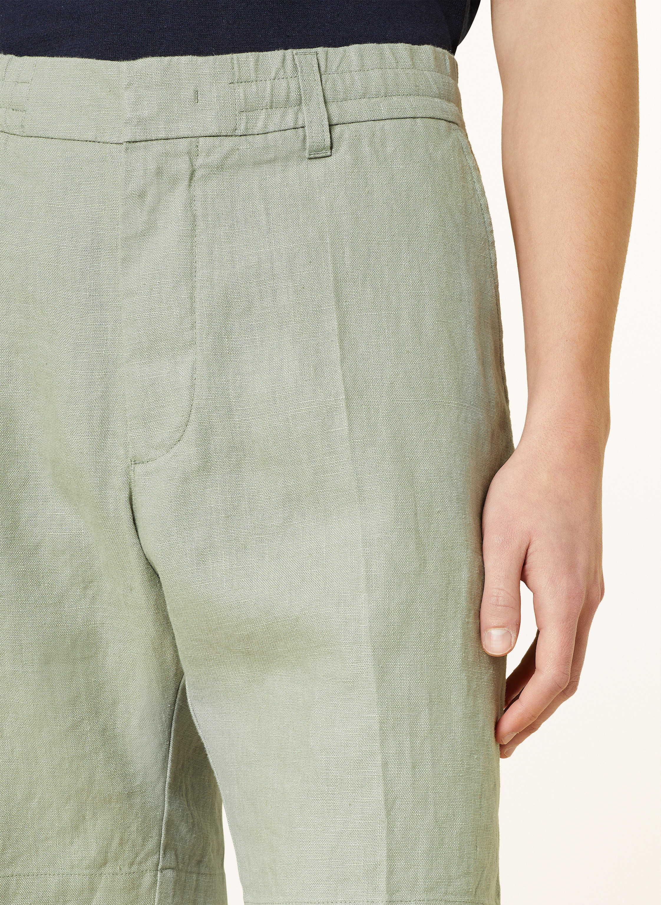 Thumbnail - Nn.07 Leinenshorts Billie Regular Fit gruen