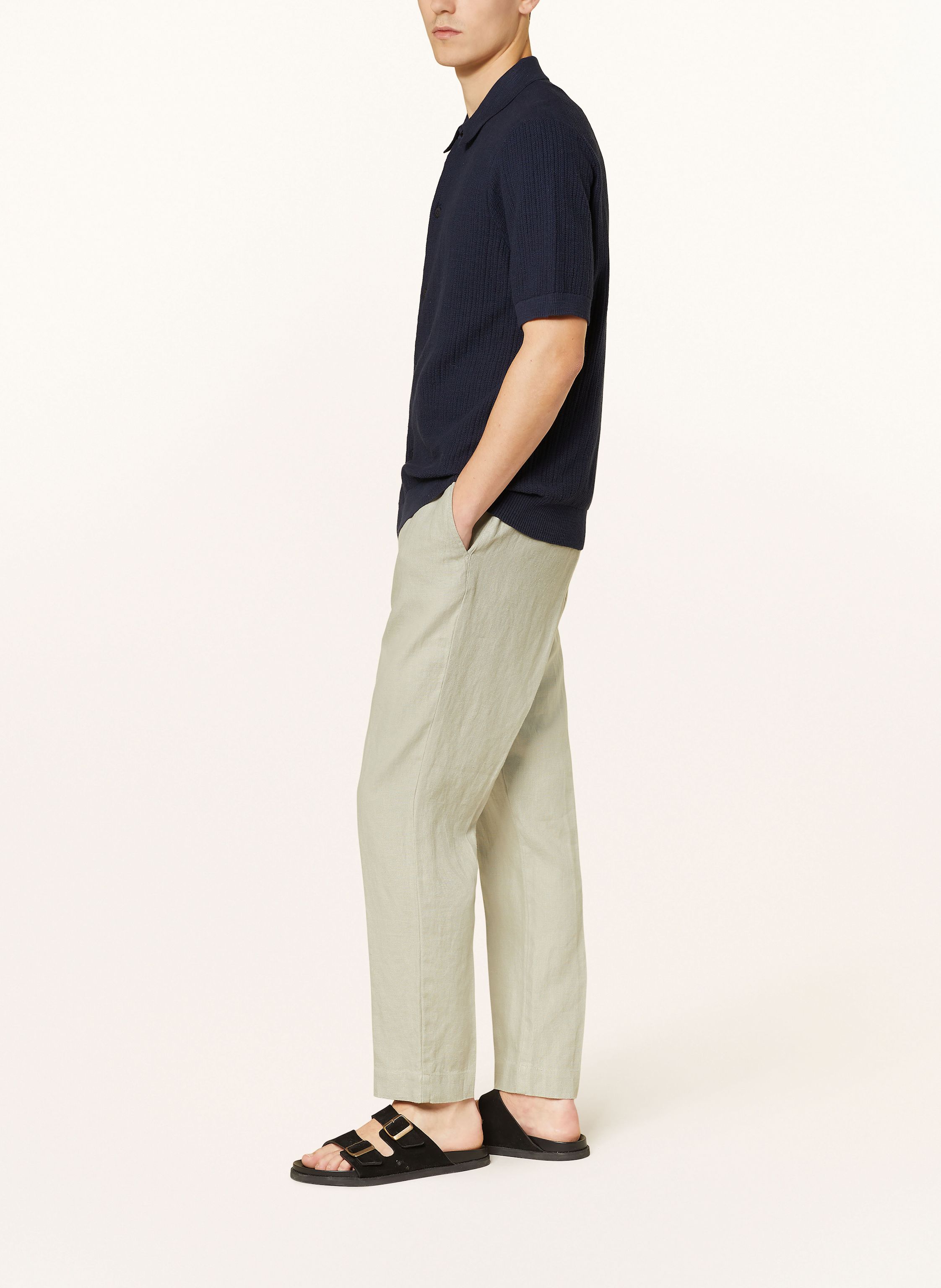 Thumbnail - Nn.07 Leinenhose Billie Regular Fit gruen