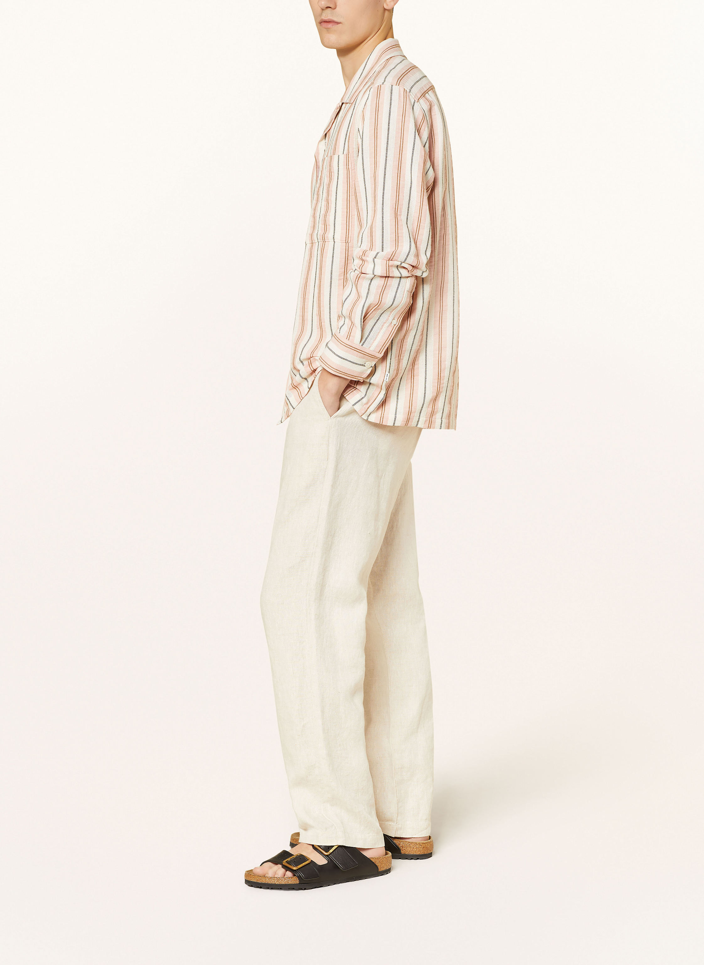Thumbnail - Nn.07 Leinenhose Aden Regular Fit weiss
