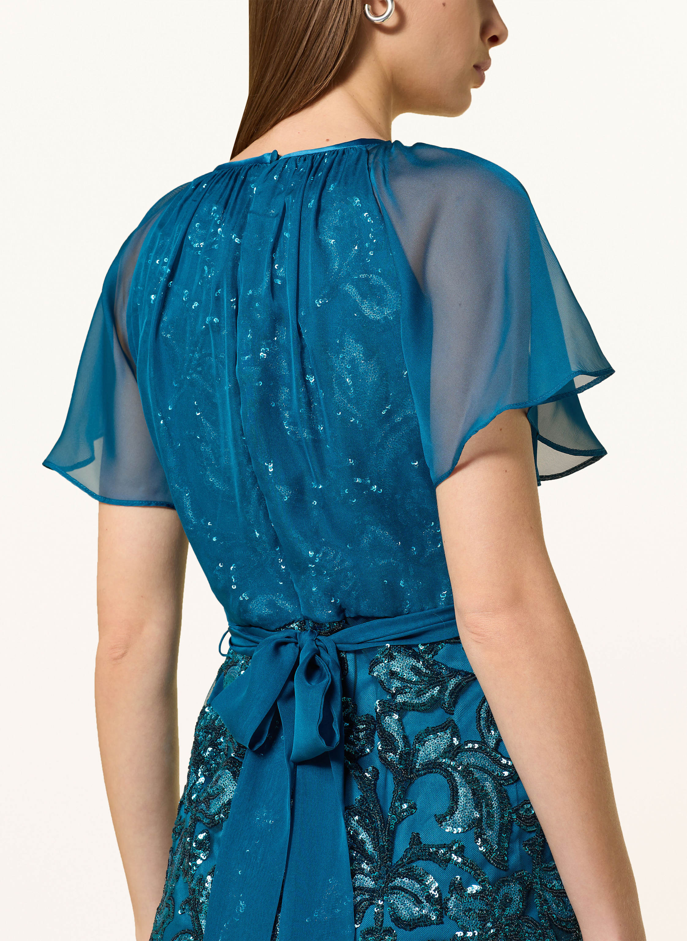 Thumbnail - Phase Eight Kleid Talia Mit Pailletten blau