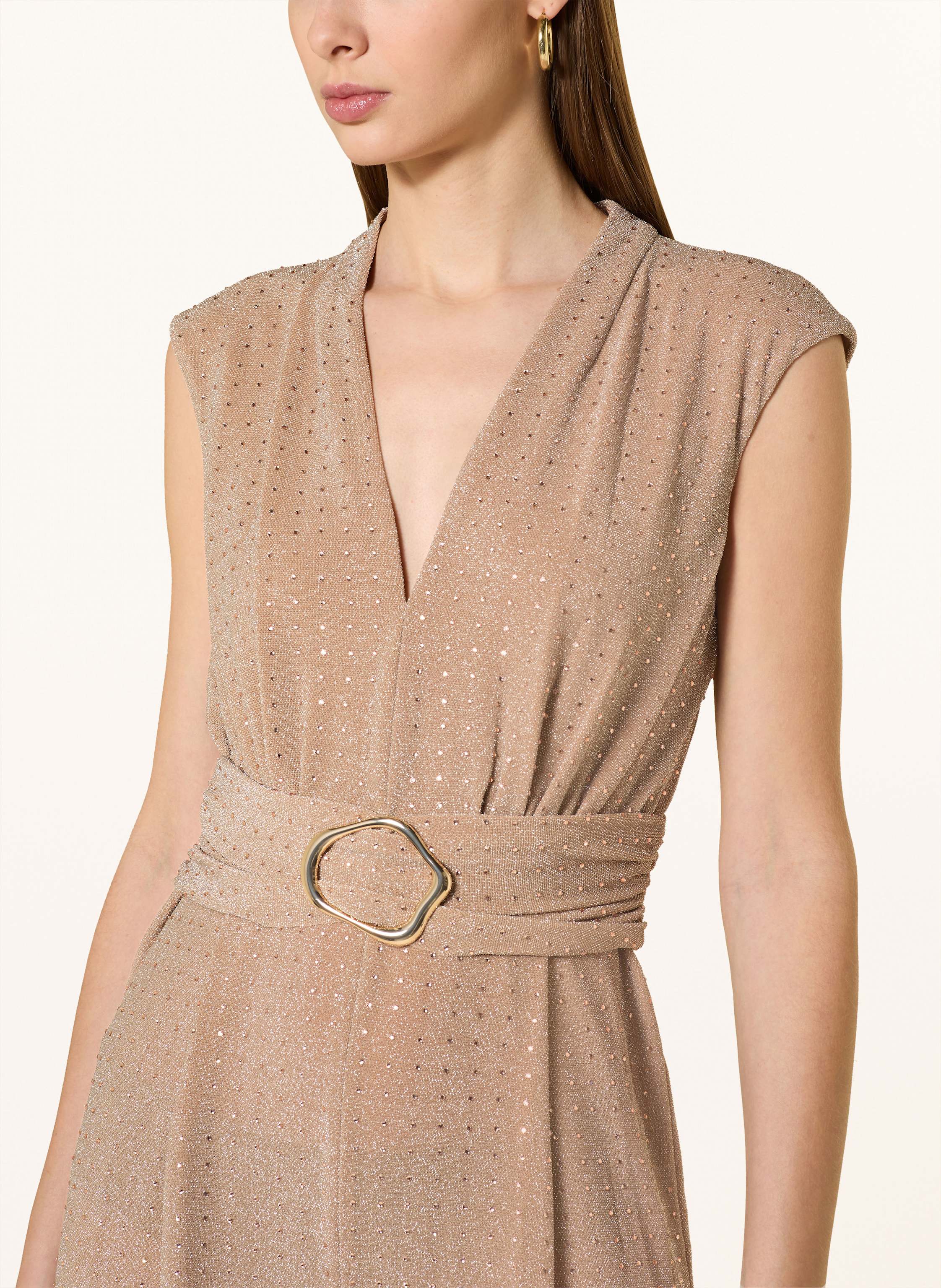 Thumbnail - Phase Eight Jumpsuit Brea Mit Schmucksteinen Und Glitzergarn beige