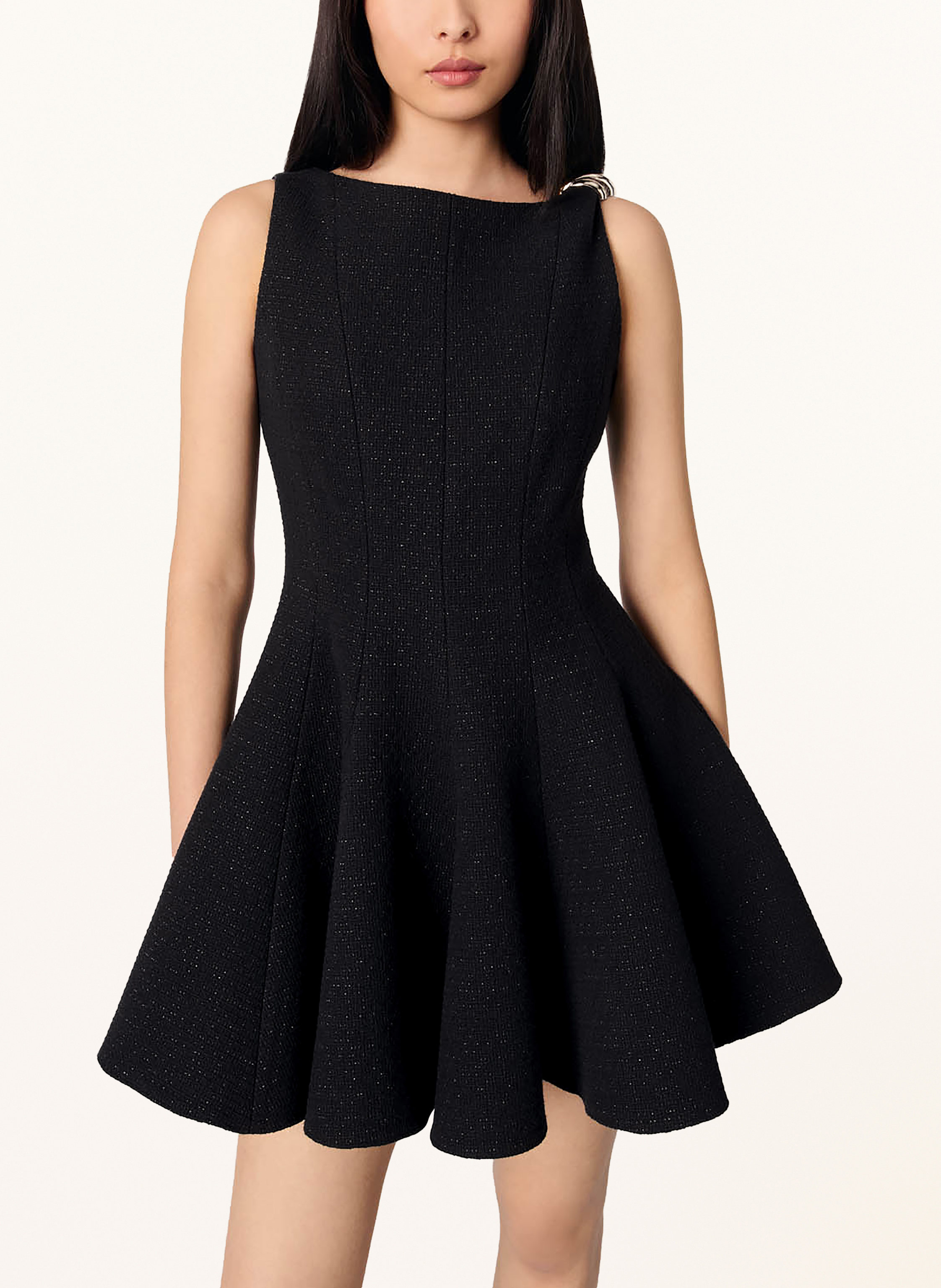 Thumbnail - Maje Tweed-Kleid schwarz