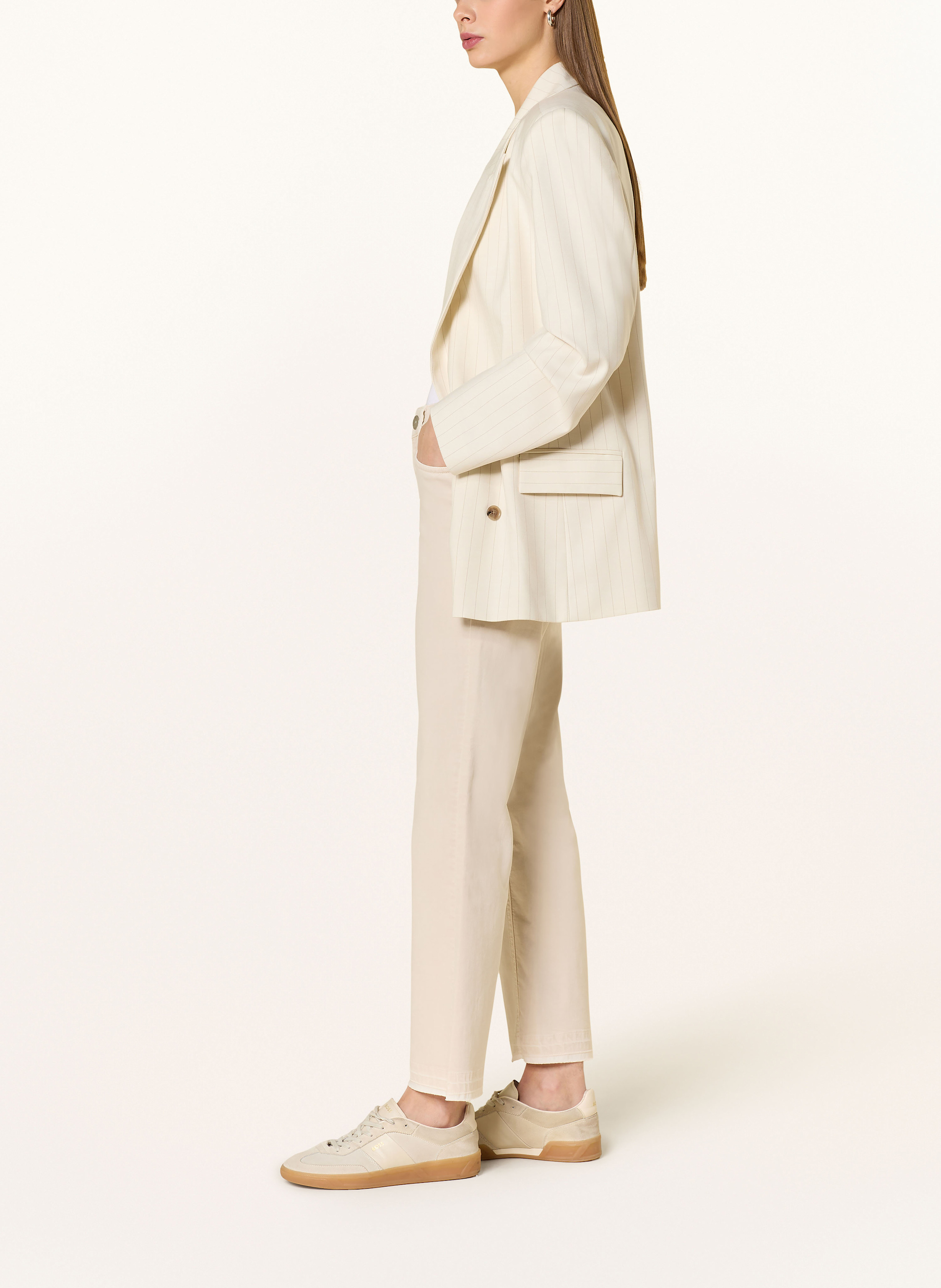 Thumbnail - Opus Pants Flared Jeans Melly Bright beige