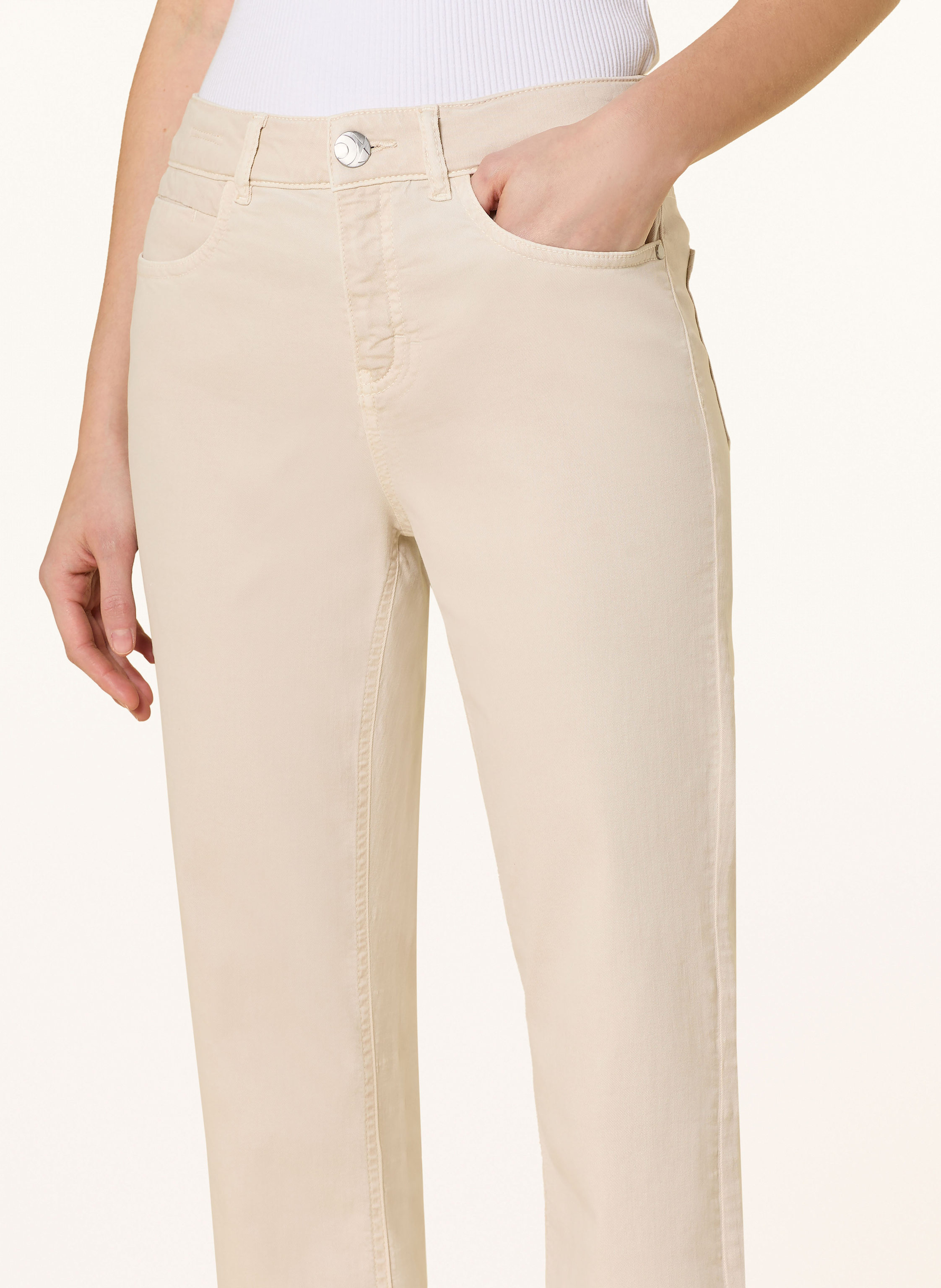 Thumbnail - Opus Pants Flared Jeans Melly Bright beige