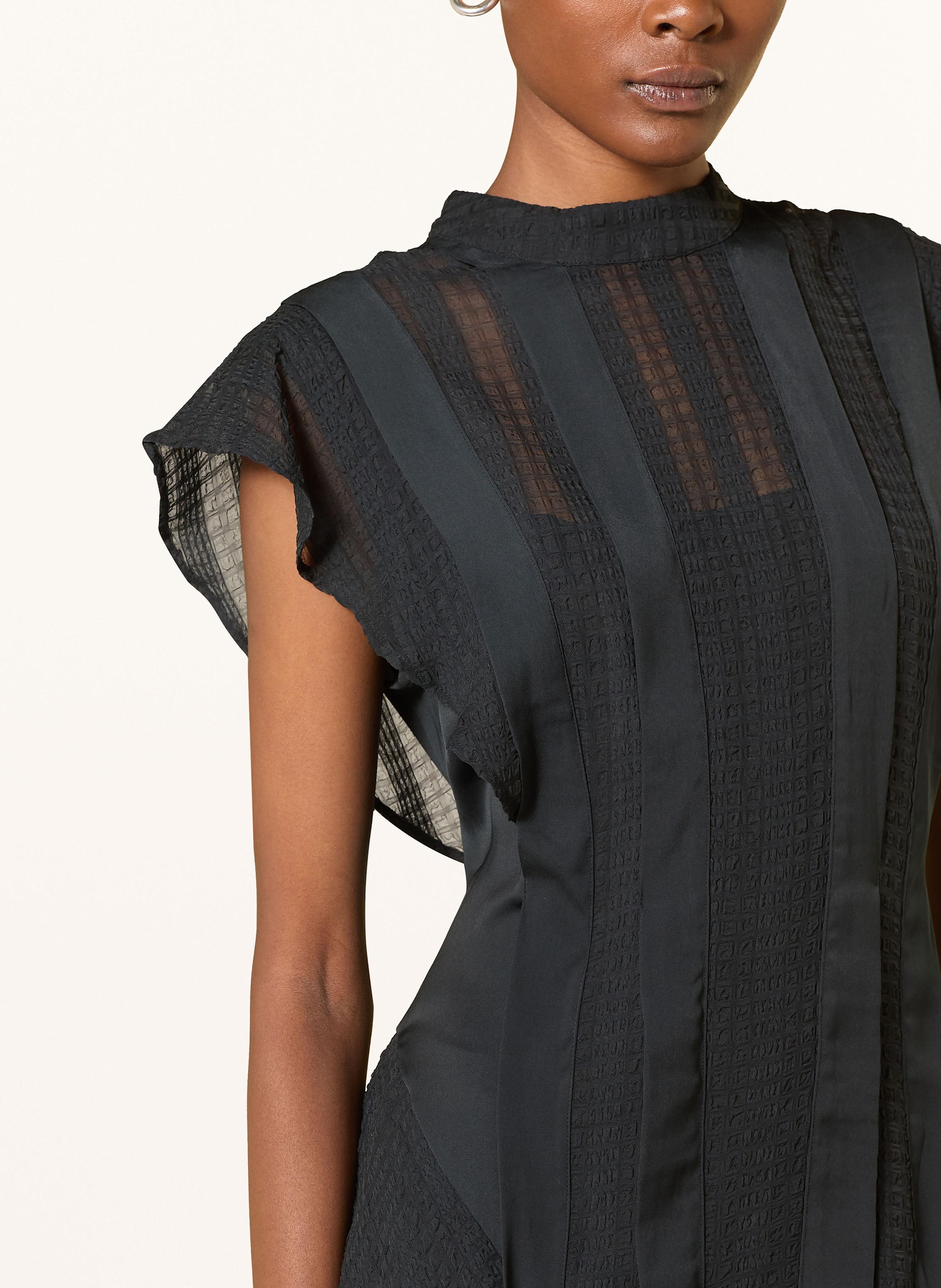 Thumbnail - Allsaints Kleid Fleur Mit Cut-Out schwarz