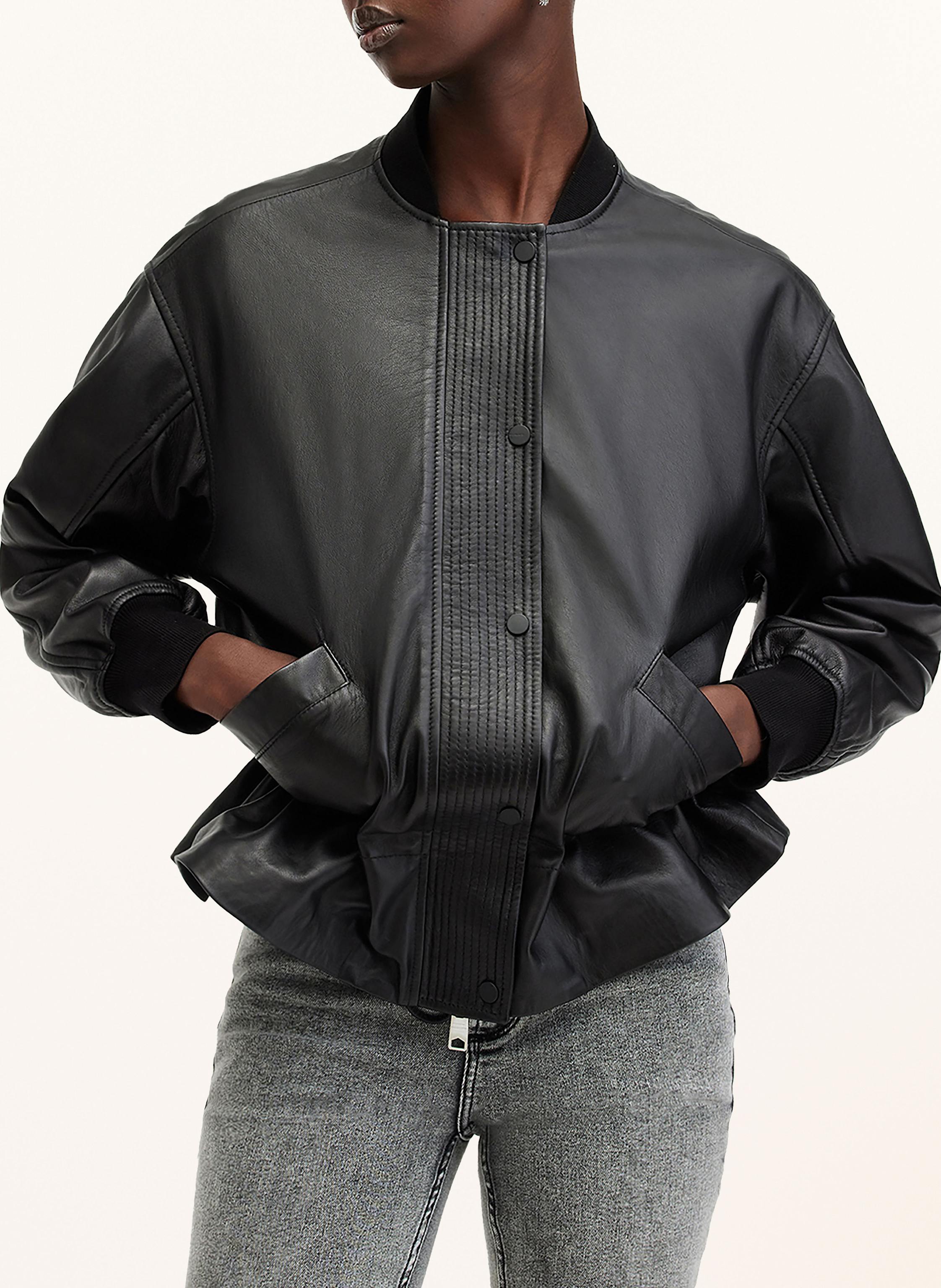 Thumbnail - Allsaints Lederblouson Sofi schwarz