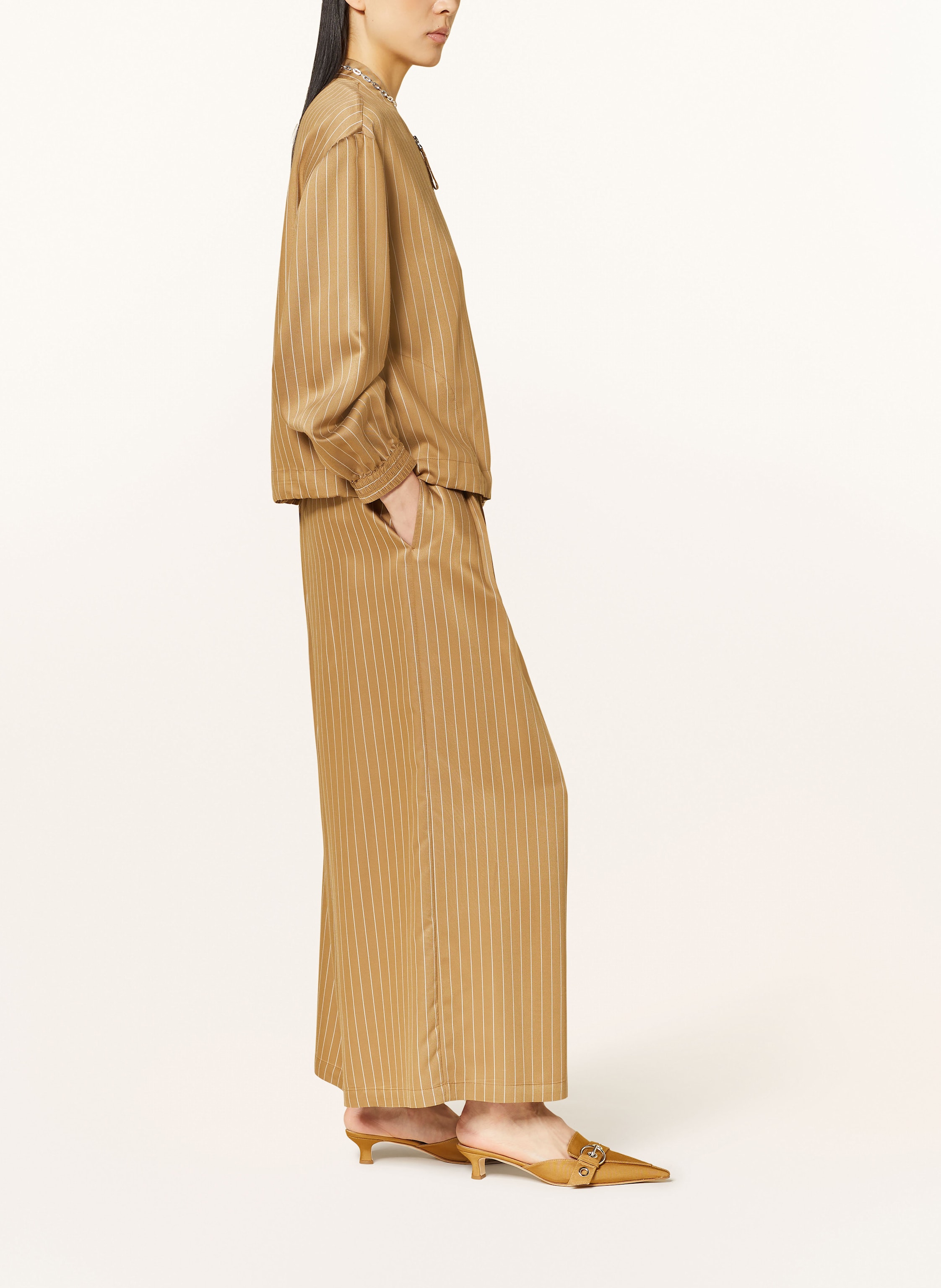 Thumbnail - Max & Co. Marlenehose Bertone Aus Satin braun