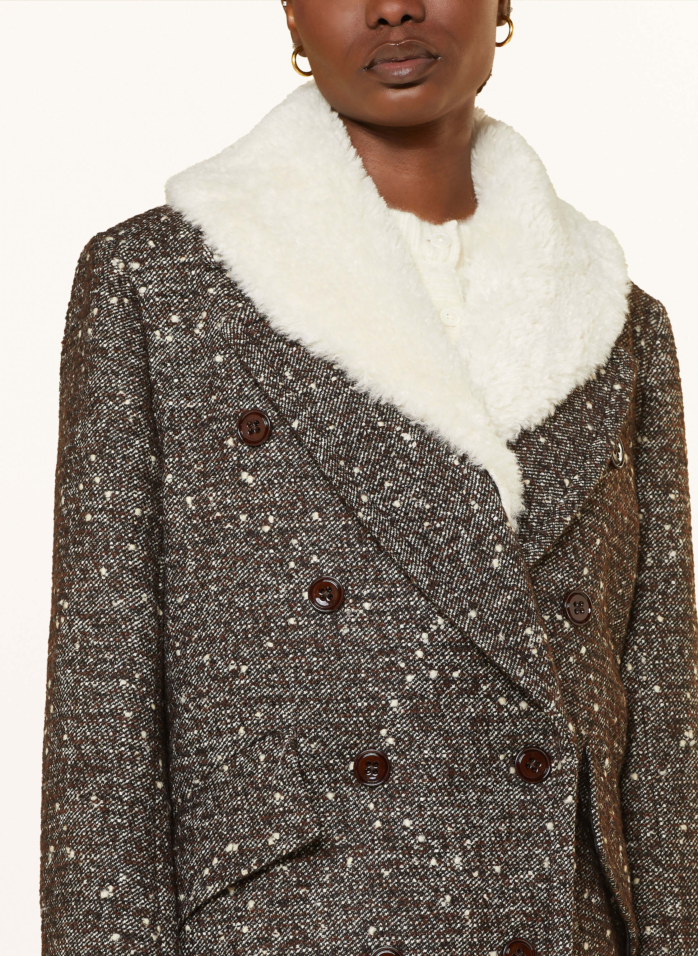 Thumbnail - Dorothee Schumacher Mantel Cozy Attraction Mit Abnehmbarem Kragen braun