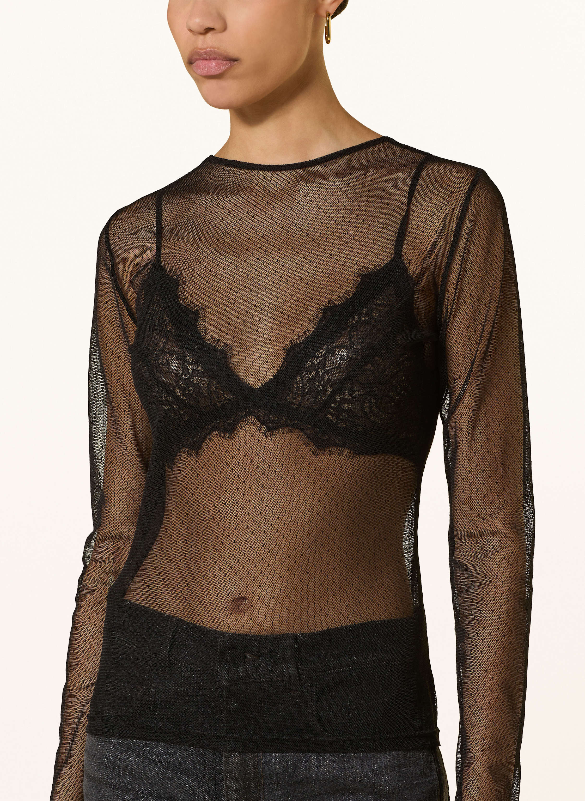 Thumbnail - Dorothee Schumacher Longsleeve Lace Enchantment Aus Spitze schwarz