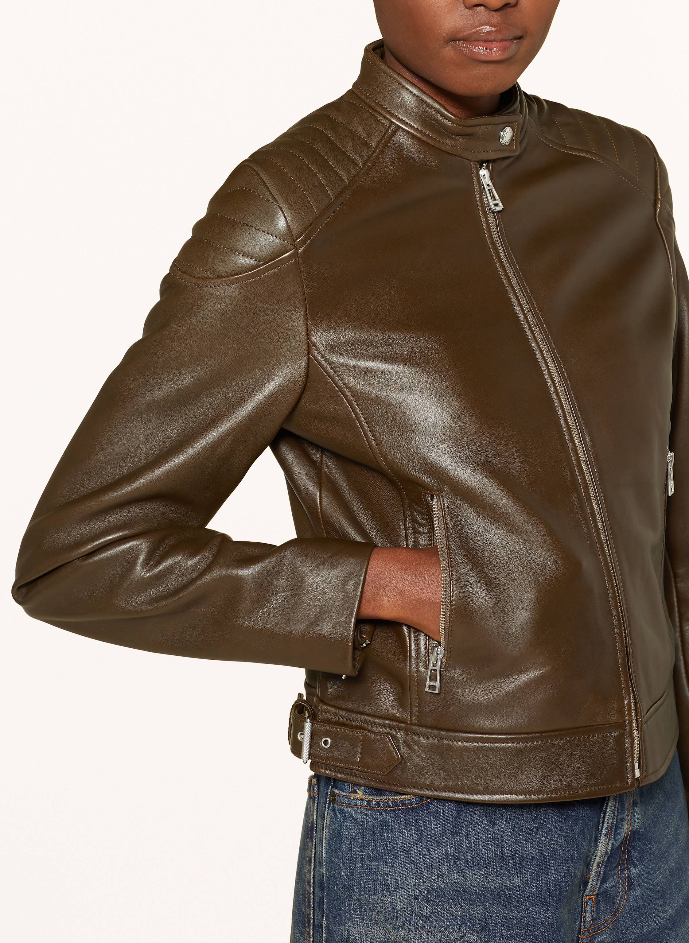 Thumbnail - Belstaff Lederjacke Mollison gruen