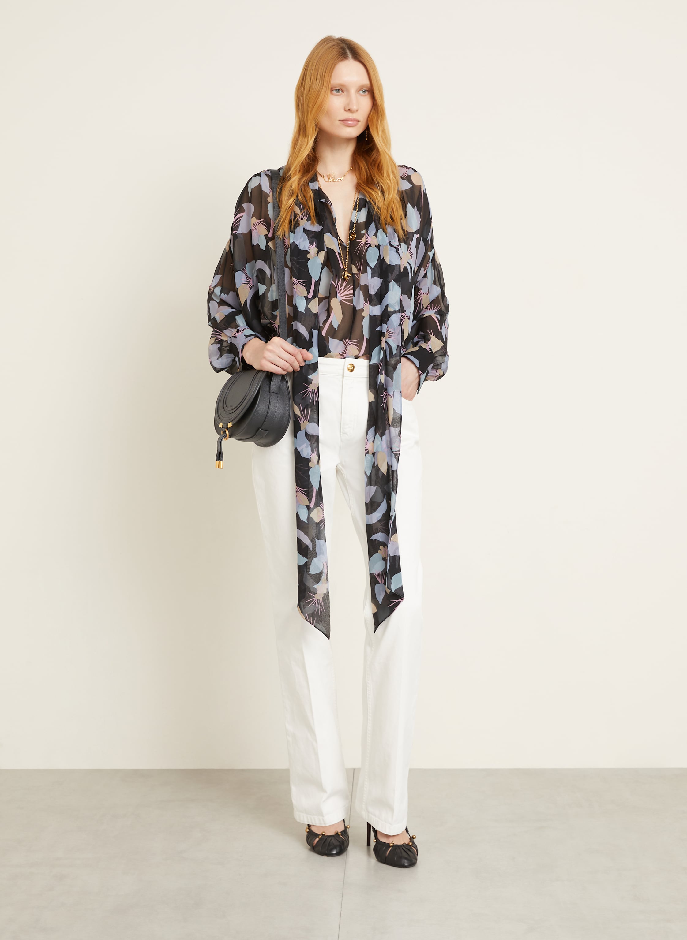 Thumbnail - Chloé Umhängetasche Marcie schwarz